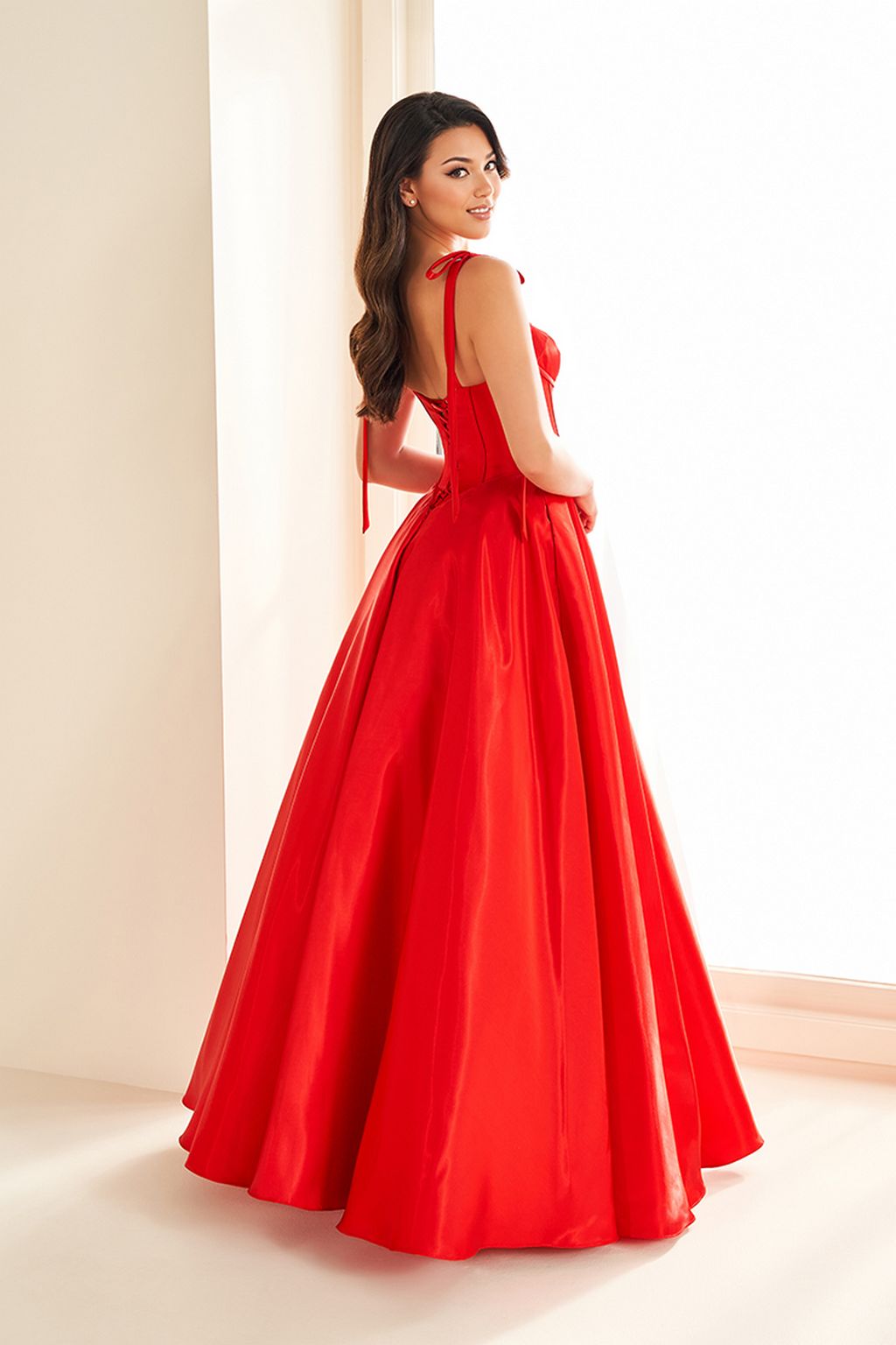 Prom Dresses Formal Long Ball Gown Corset Prom Dress Red