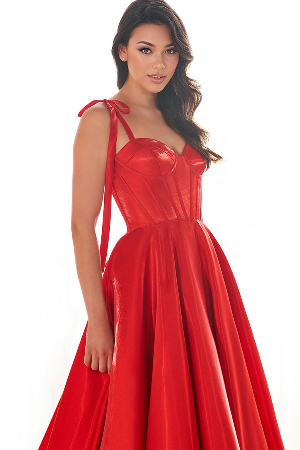 Prom Dresses Formal Long Ball Gown Corset Prom Dress Red