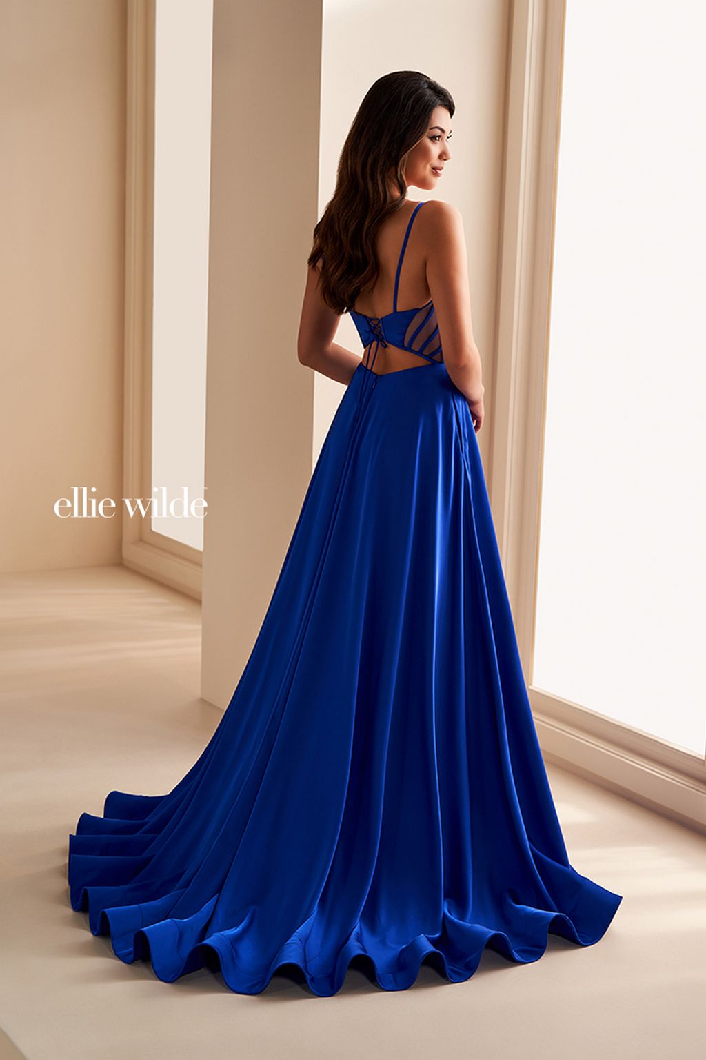 Prom Dresses A Line Long Slit Evening Formal Prom Dress Royal Blue