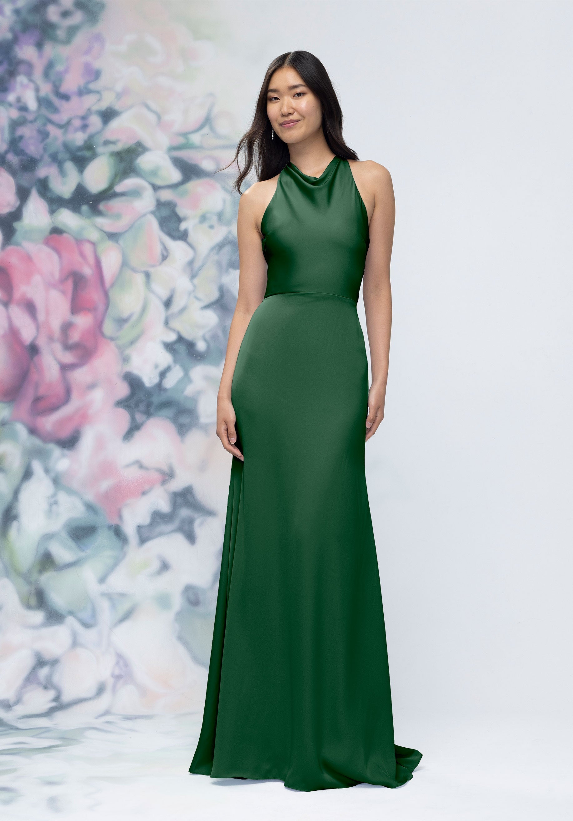 Formal Dresses Long Formal Evening Dress Emerald-Satin-3030008-Cowl
