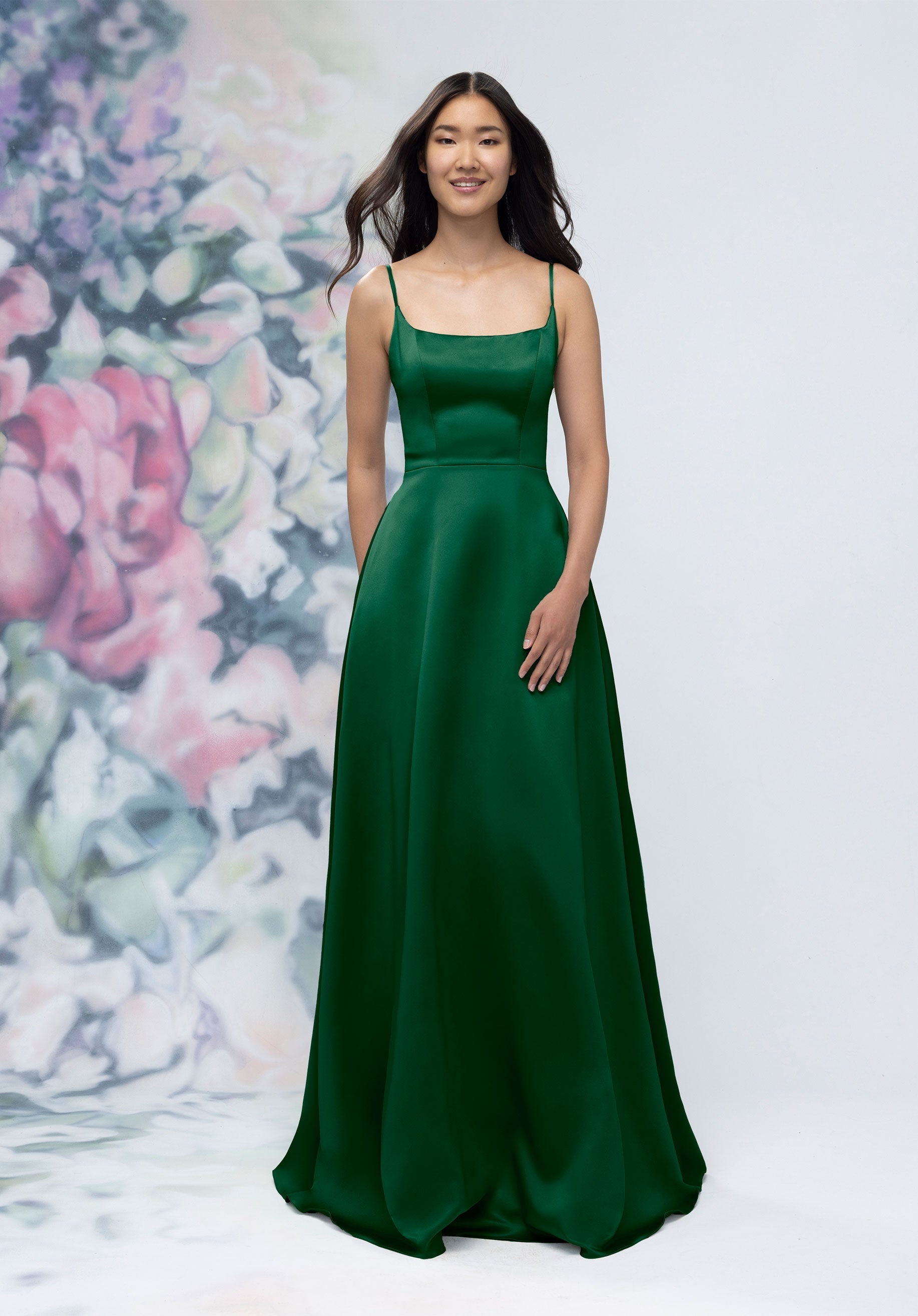 Formal Dresses Long Formal Dress Emerald-Satin-3030017-A Line