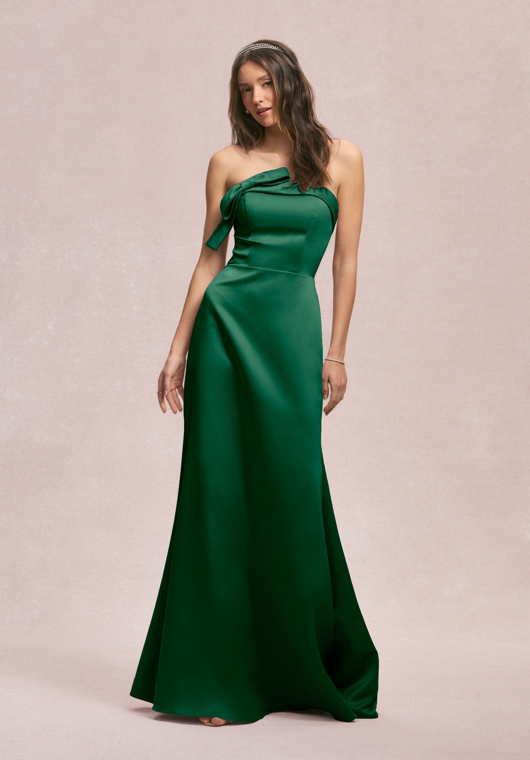 Formal Dresses Long Formal Evening Dress Emerald-Satin-31246-Fitted