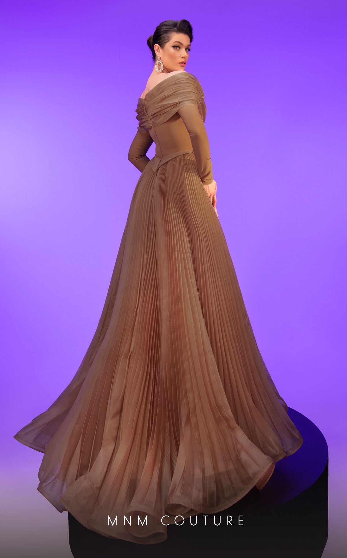 Off-the-Shoulder Floor-Length Tulle Formal Mermaid MNM Couture F02800