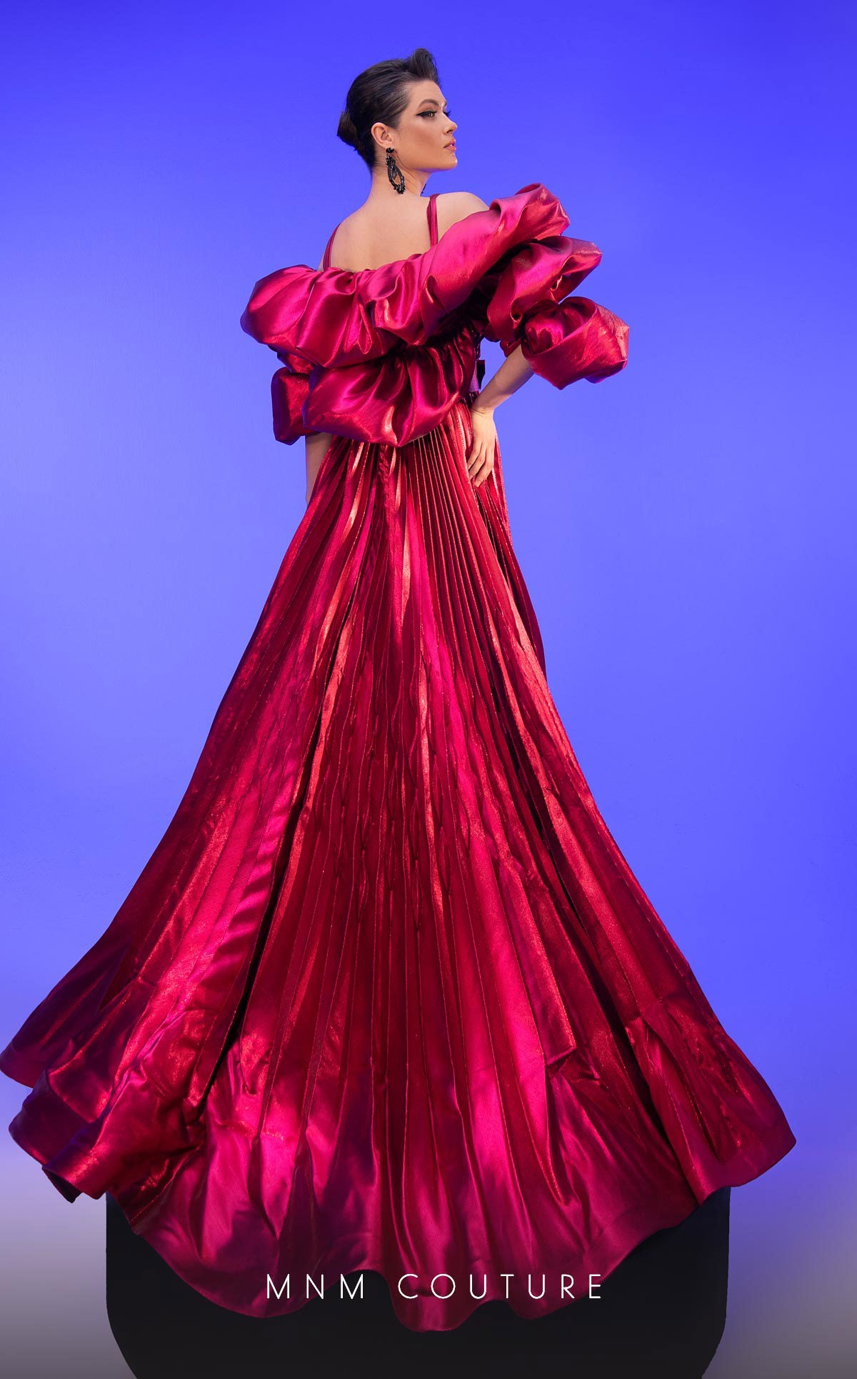 Formal Dresses A Line Pleated Evening Gown Formal Dress Fuchsia