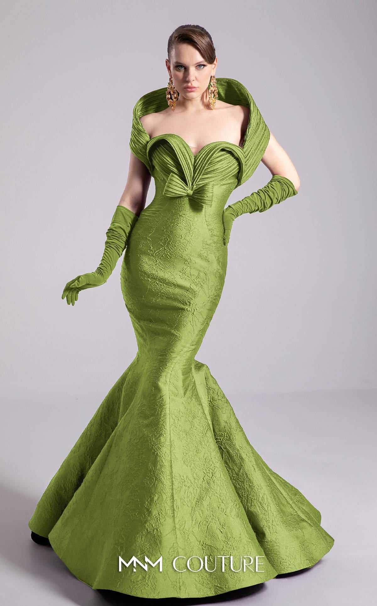Prom Dresses Mermaid Pleated Formal Long Prom Dress Pistache