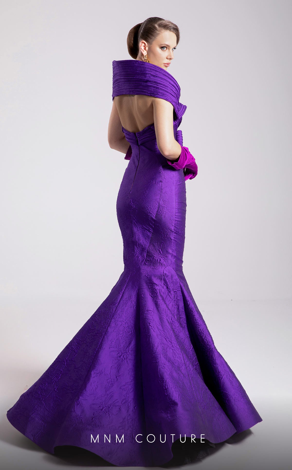 Prom Dresses Mermaid Pleated Formal Long Prom Dress Purple