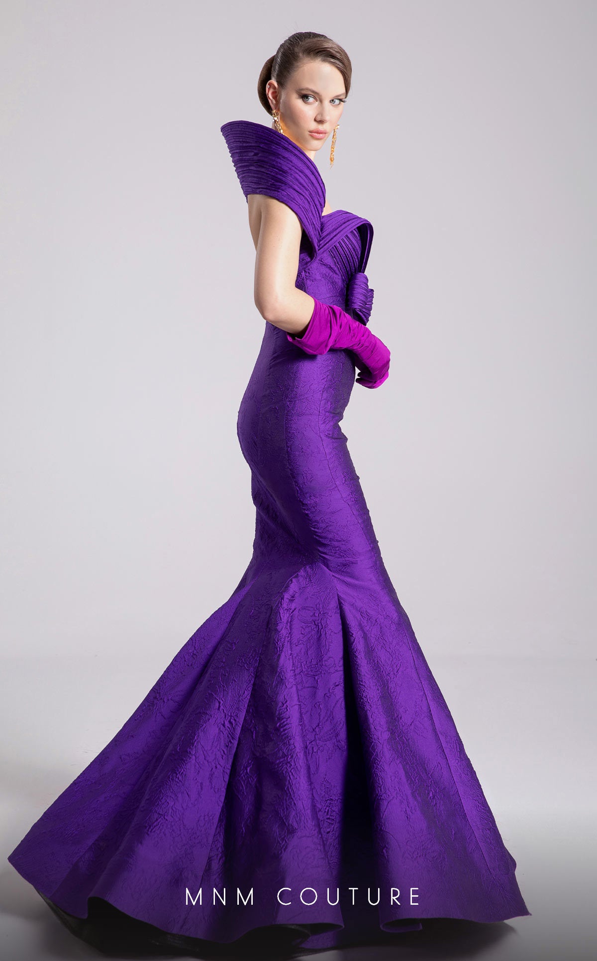 Prom Dresses Mermaid Pleated Formal Long Prom Dress Purple