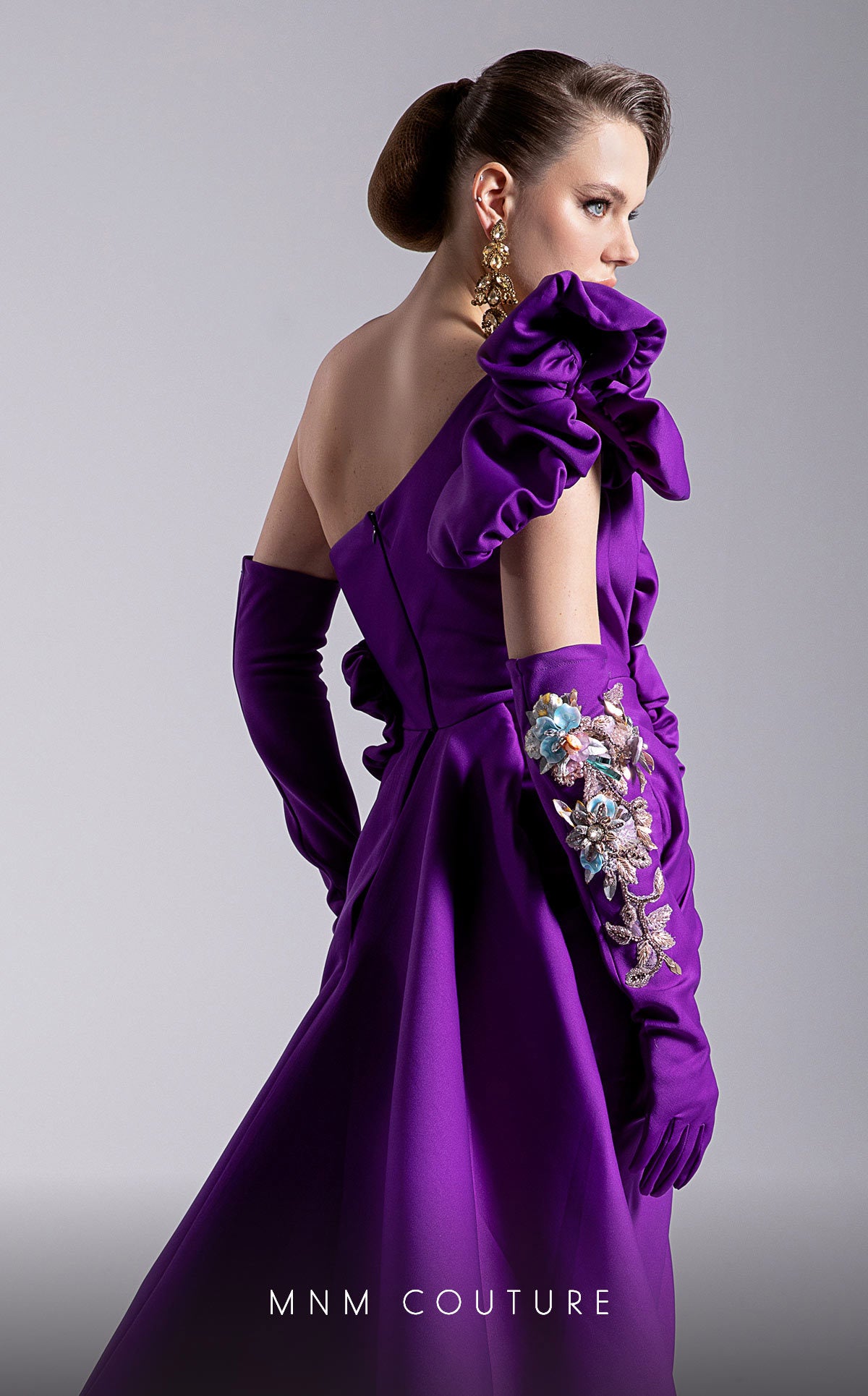 Prom Dresses Fitted Beaded Formal Long Prom Dress Purple