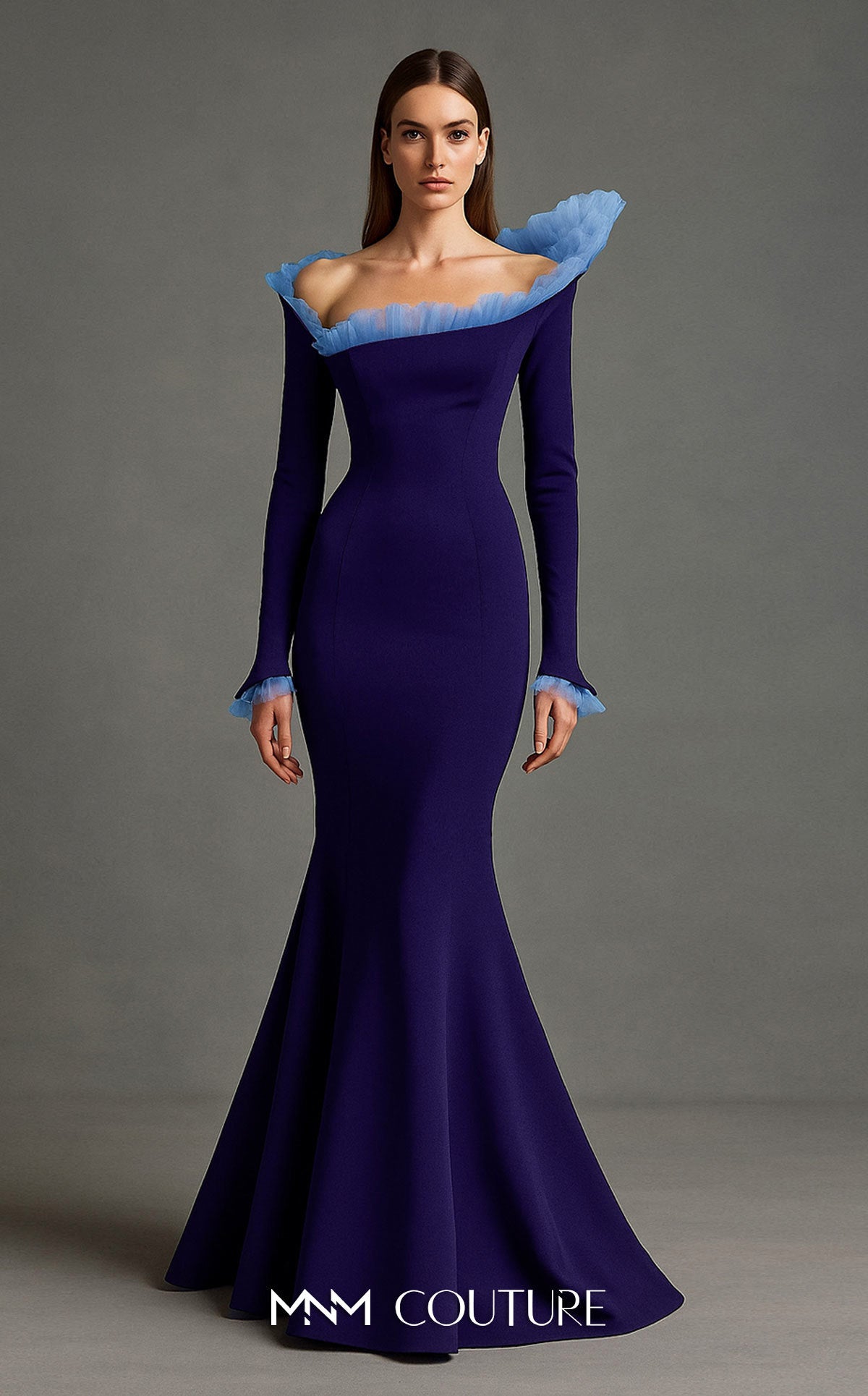 Mother of the Bride Dresses Mermaid Formal Long Mother of the Bride Dress Purple