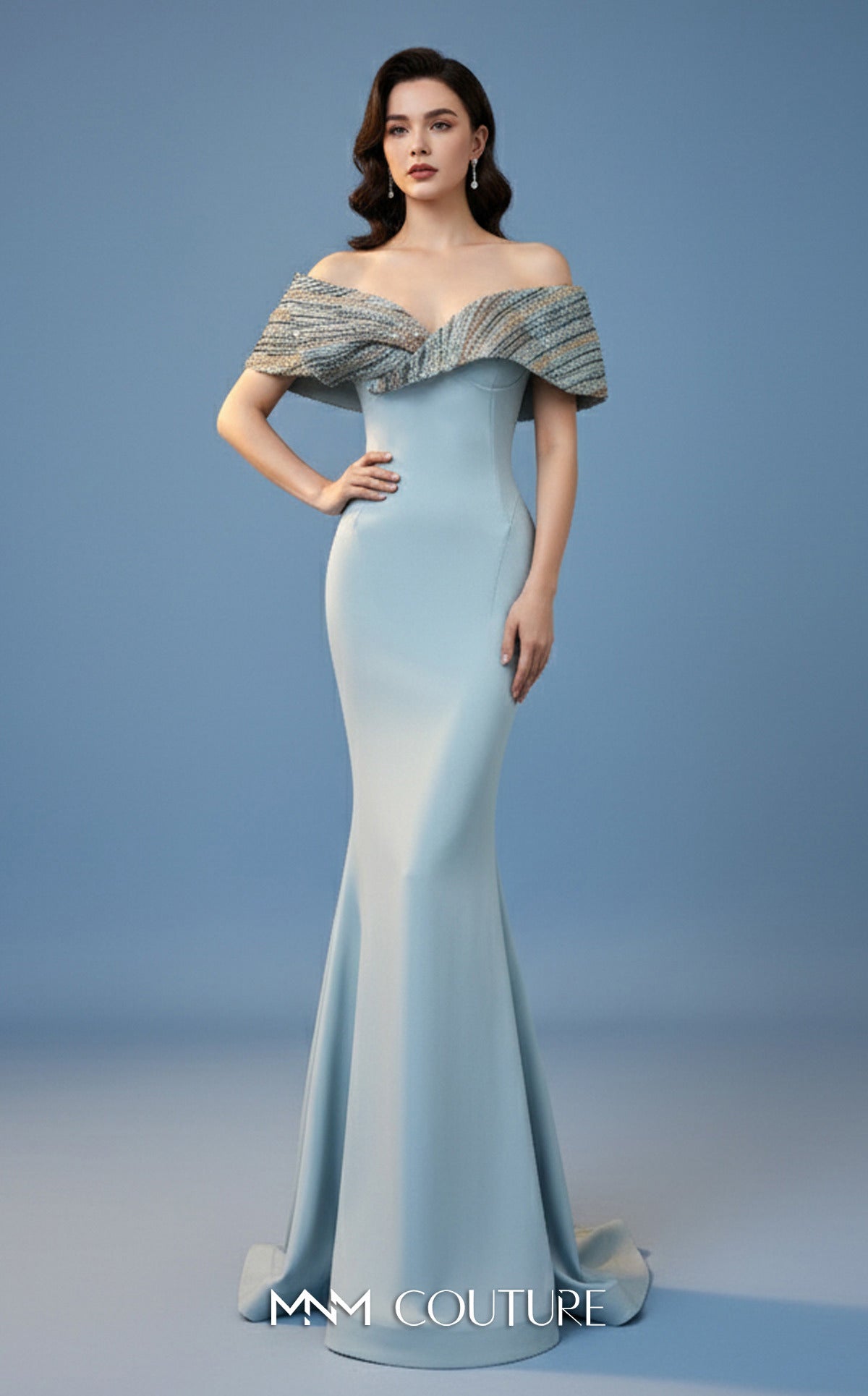Prom Dresses Long Formal Beaded Sequin Mermaid Prom Dress MNM Couture F02935 Mint