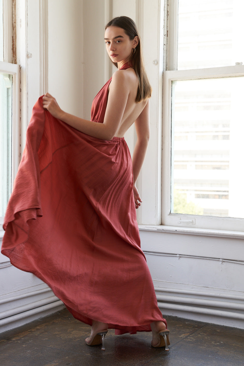 Formal Dresses Evening Long Prom Formal Dress Flying Tomato FD1017 Rust