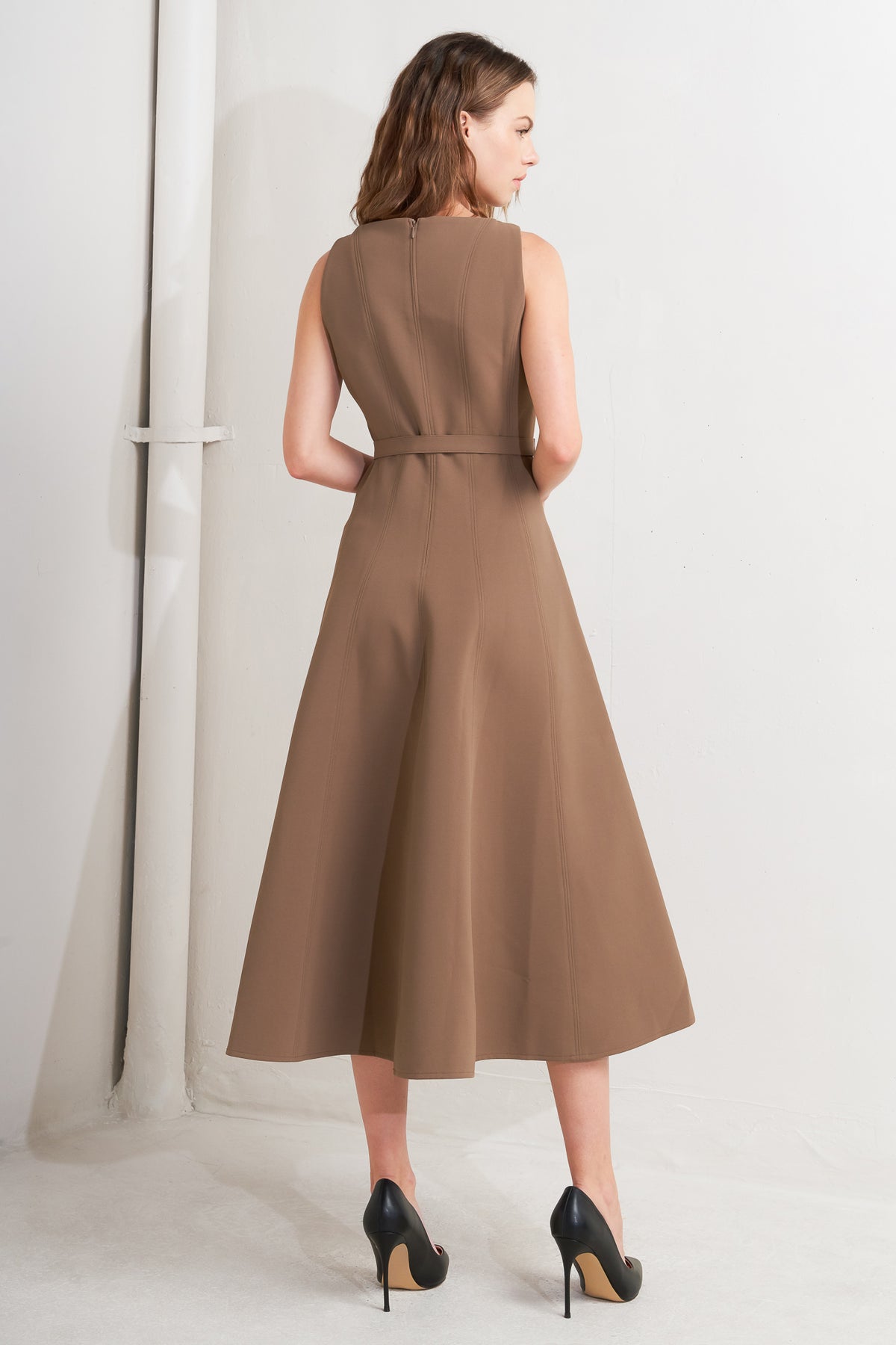 Cocktail Dresses Midi Short A Line Cocktail Dress Flying Tomato FD1237 Brown