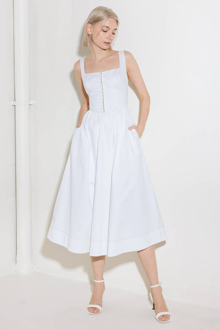 Wedding Dresses Midi A Line Short Wedding Dress Flying Tomato FD1456 White