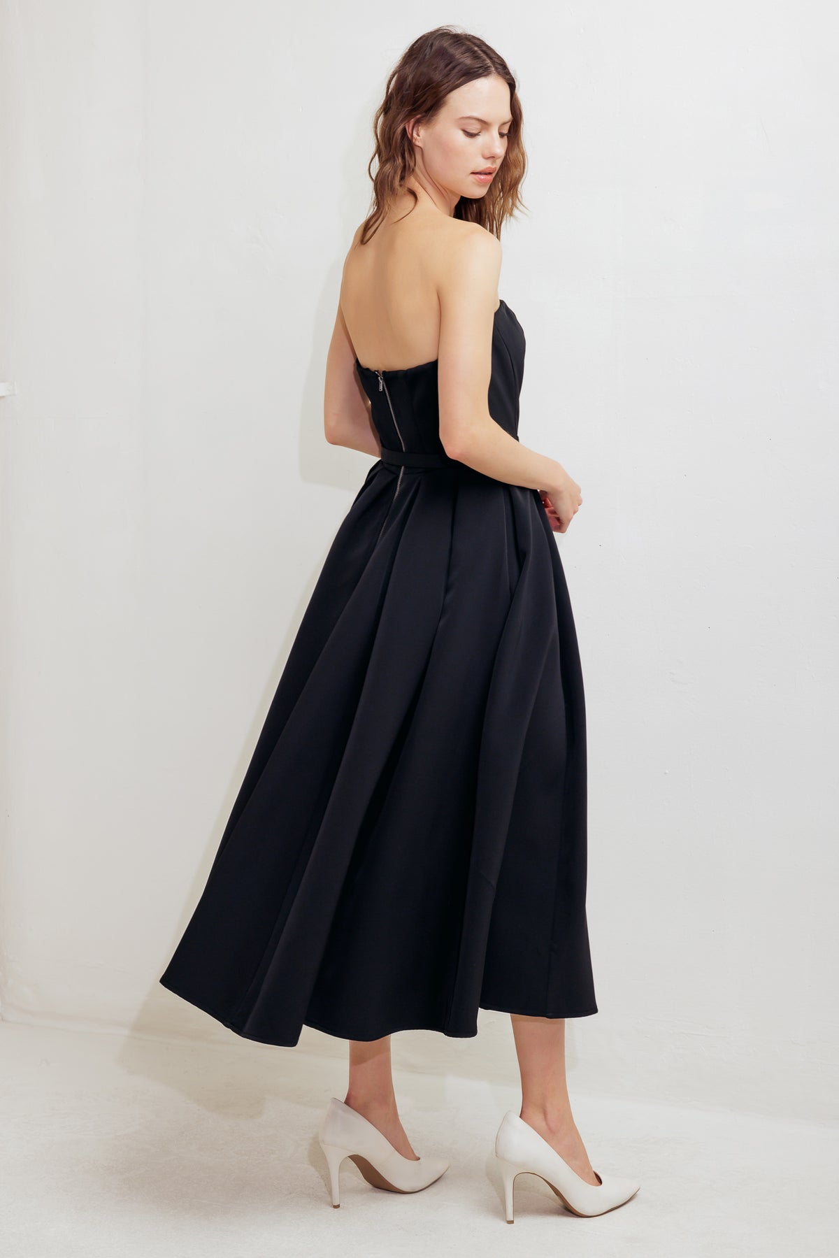 Cocktail Dresses Midi Pleated A Line Cocktail Dress Flying Tomato FD1629 Black