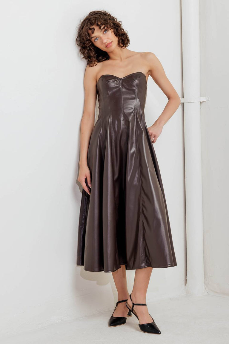 Cocktail Dresses A Line Tea Length Cocktail Dress Flying Tomato FD1666 Chocolate