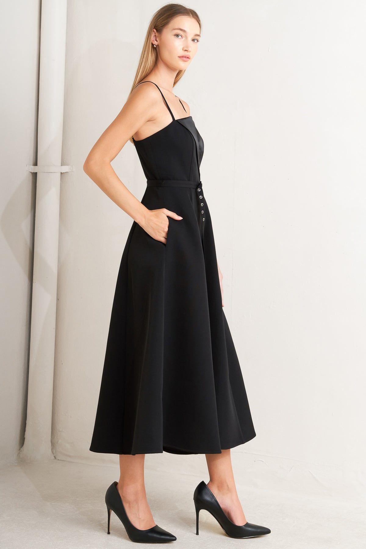 Cocktail Dresses A Line Cocktail Short Tea Length Pleated Dress Flying Tomato FD1723 Black
