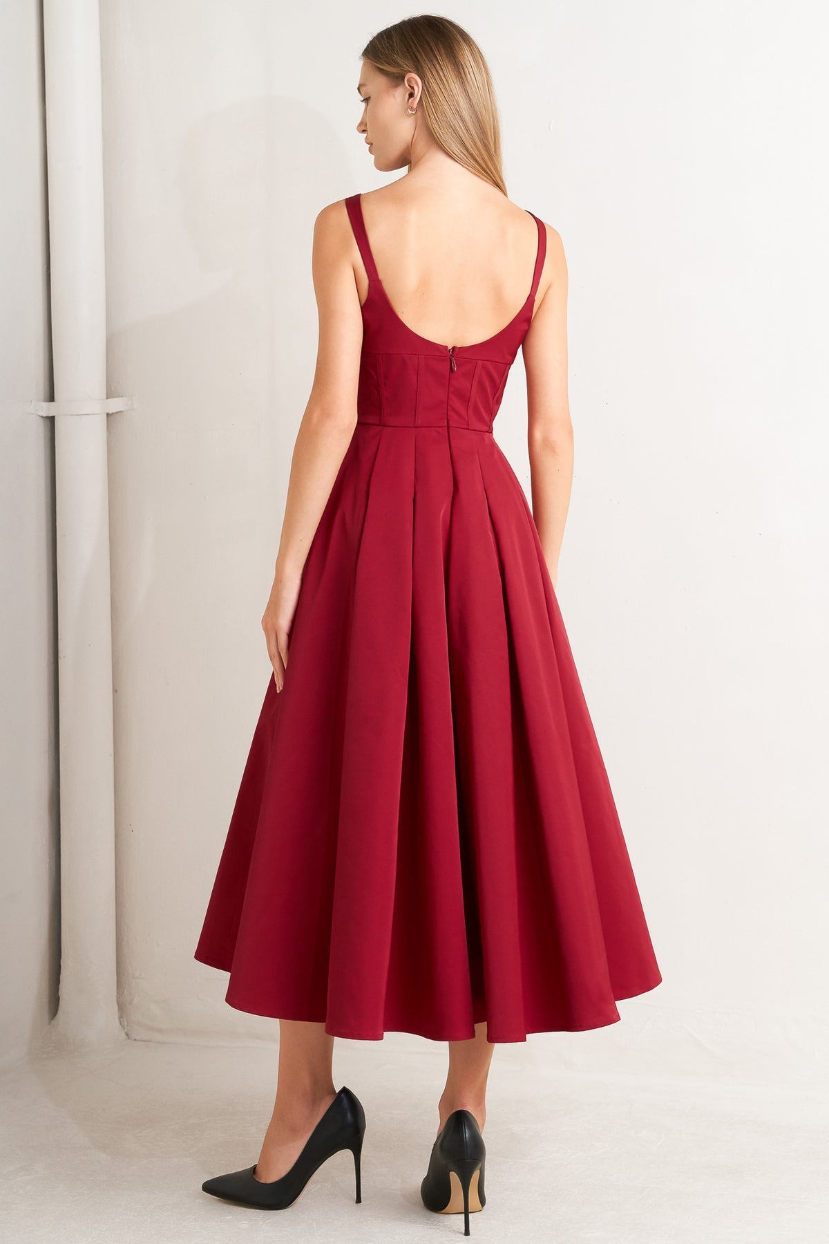 Cocktail Dresses Midi Evening Cocktail A Line Dress Flying Tomato FD1756 Maroon