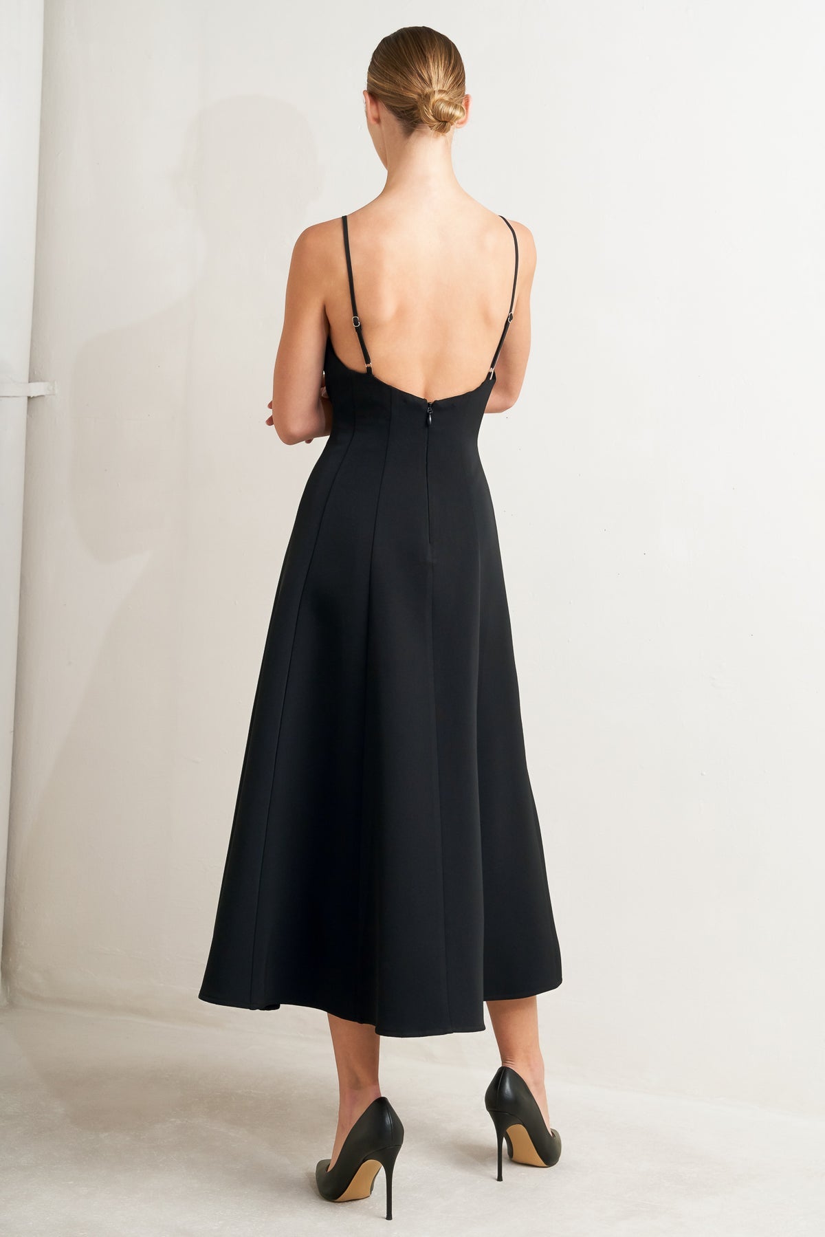 Cocktail Dresses Tea Length A Line Cocktail Dress Flying Tomato FD1839 Black