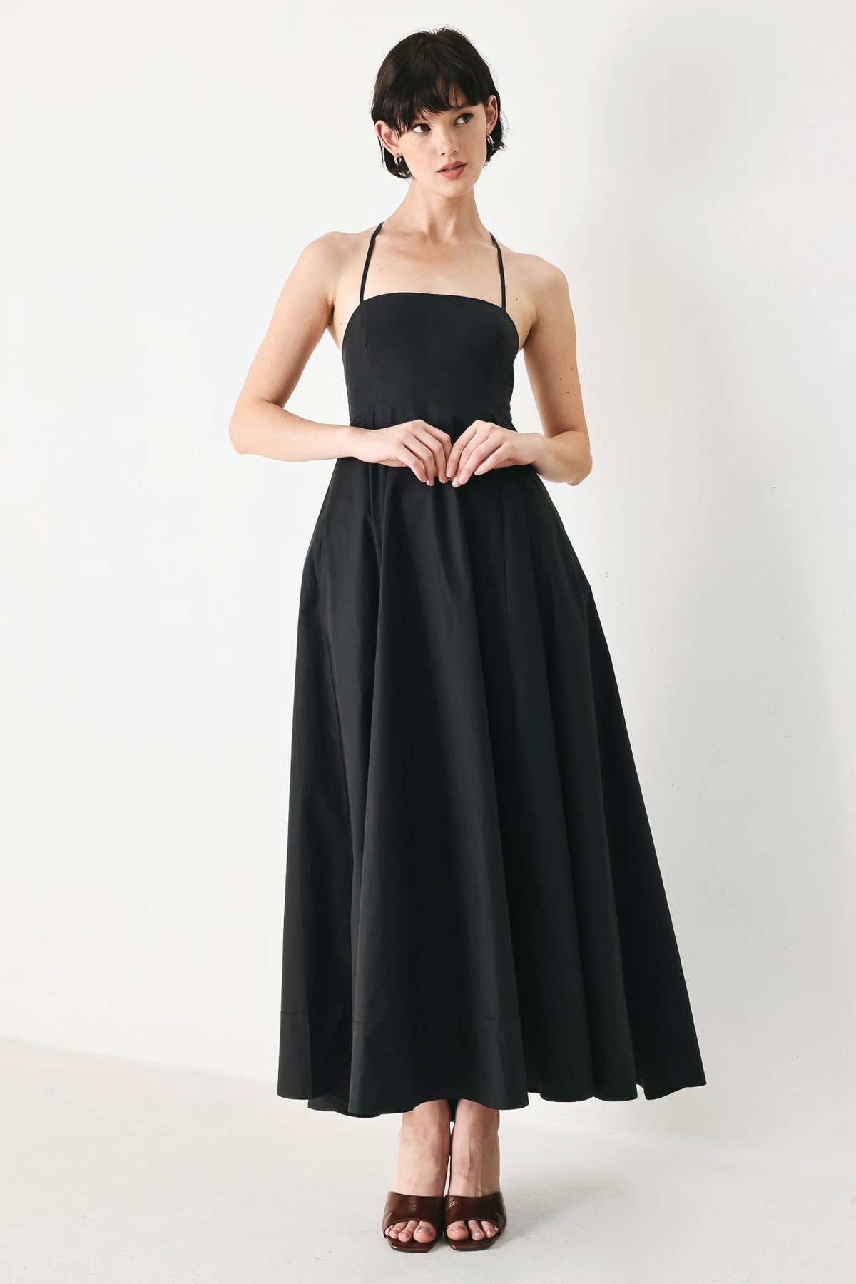 Square Floor-Length Satin Formal A-Line Flying Tomato FD1871