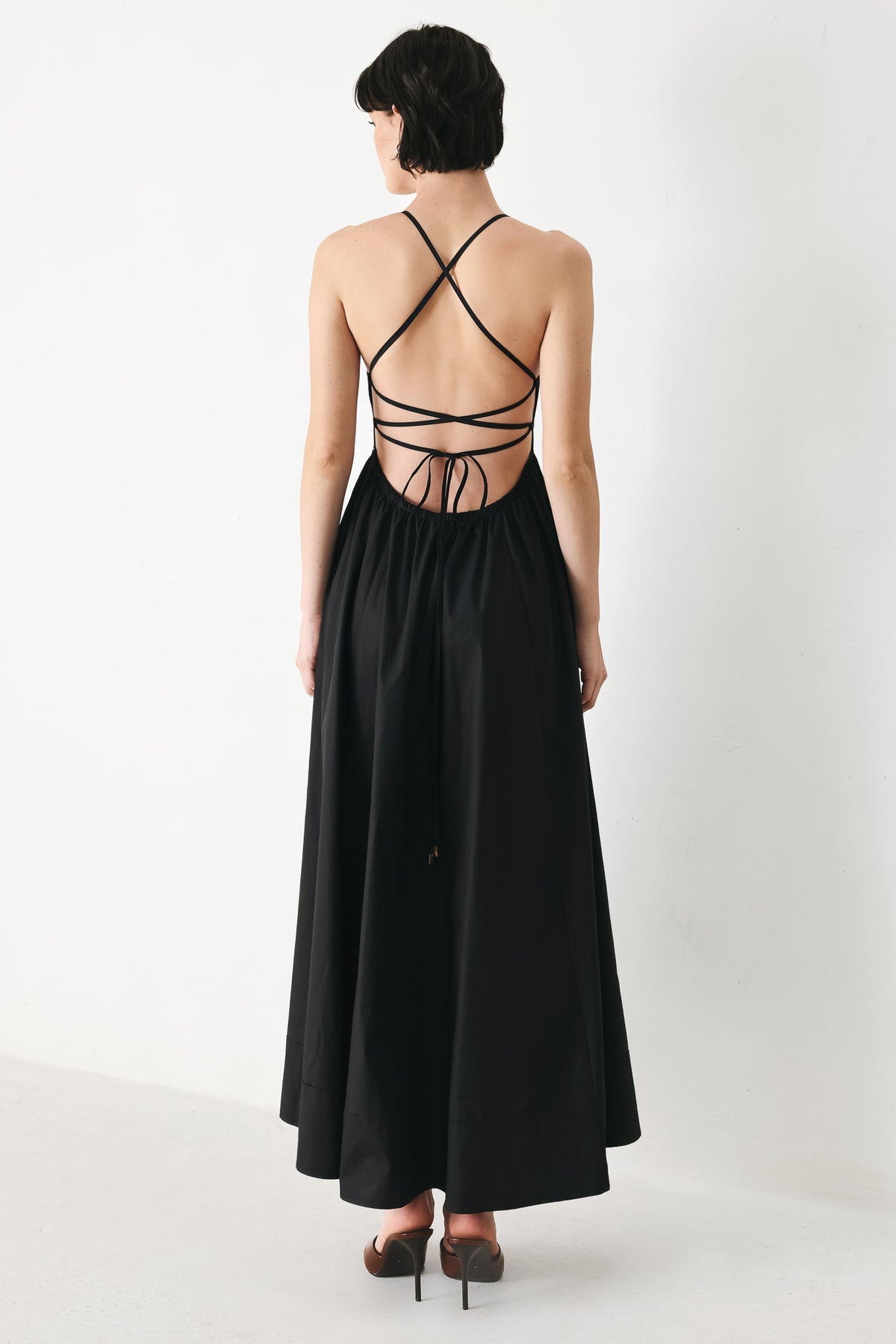 Square Floor-Length Satin Formal A-Line Flying Tomato FD1871