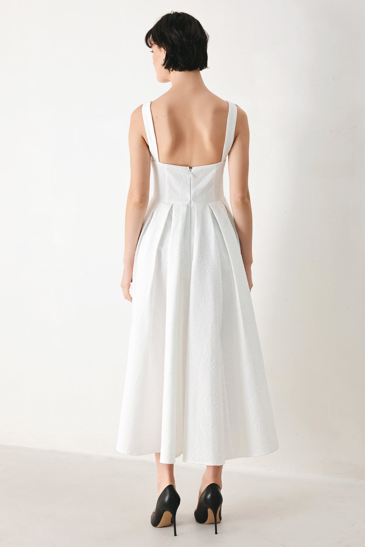 Square Tea-Length Lace Wedding Dress A-Line Flying Tomato FD1881