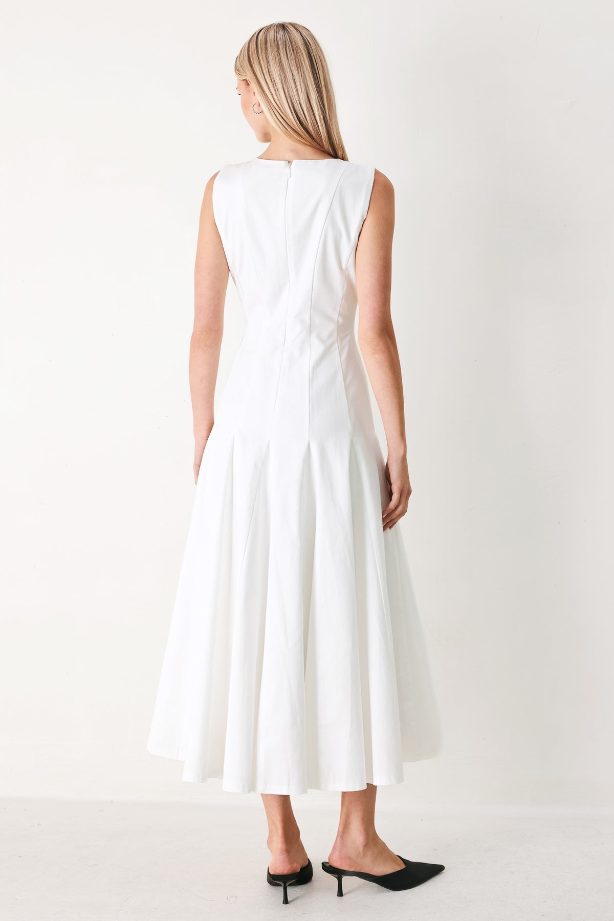 Bateau Tea-Length Crepe Wedding Dress A-Line Flying Tomato FD1986