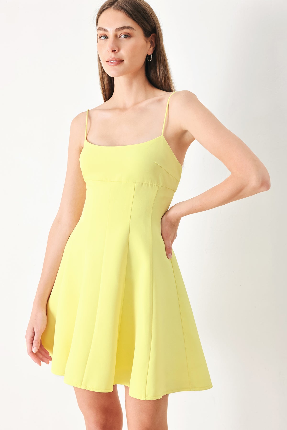 Square Mini Satin Cocktail A-Line Flying Tomato FD2032
