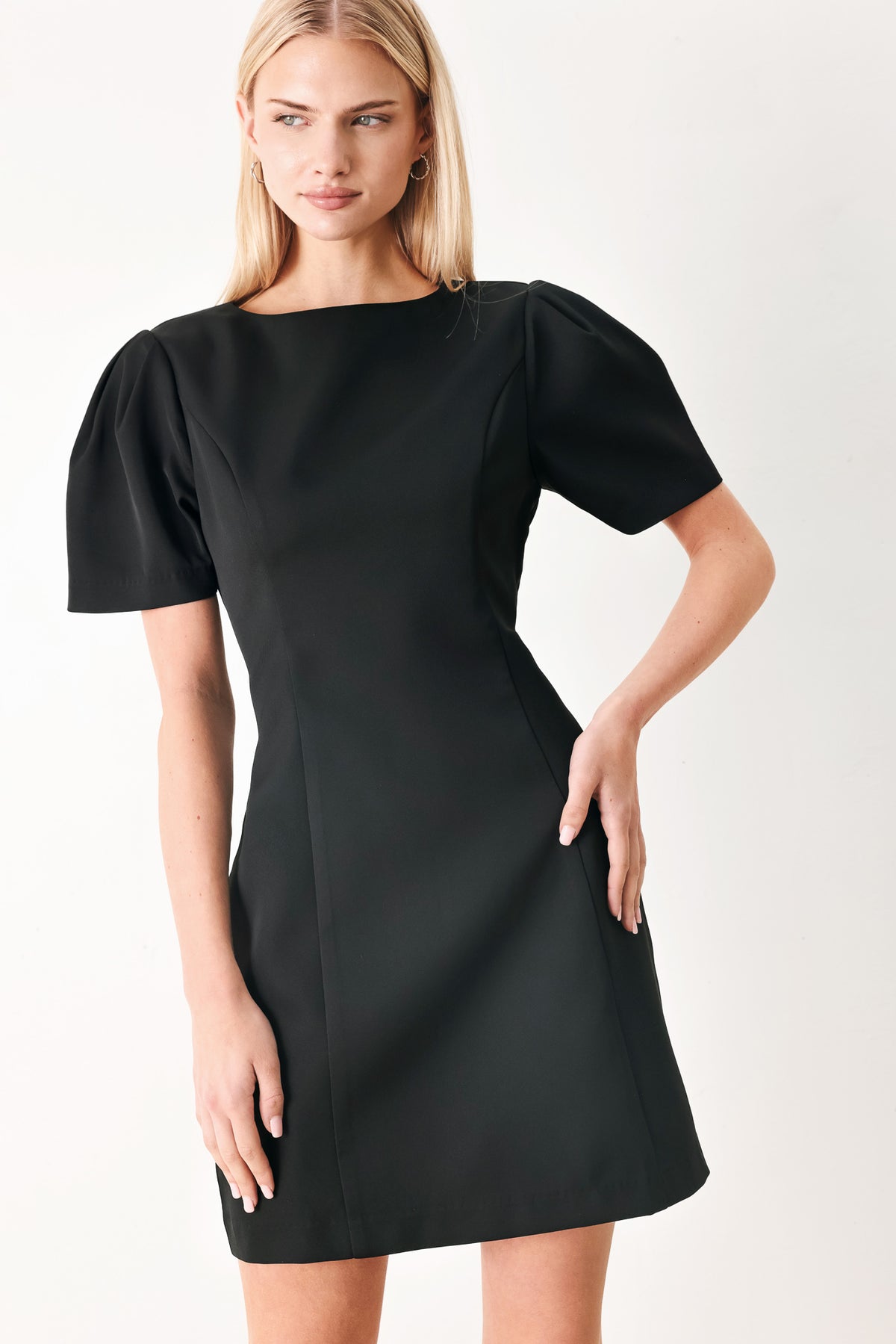 Bateau Mini Crepe Cocktail Sheath Flying Tomato FD2141