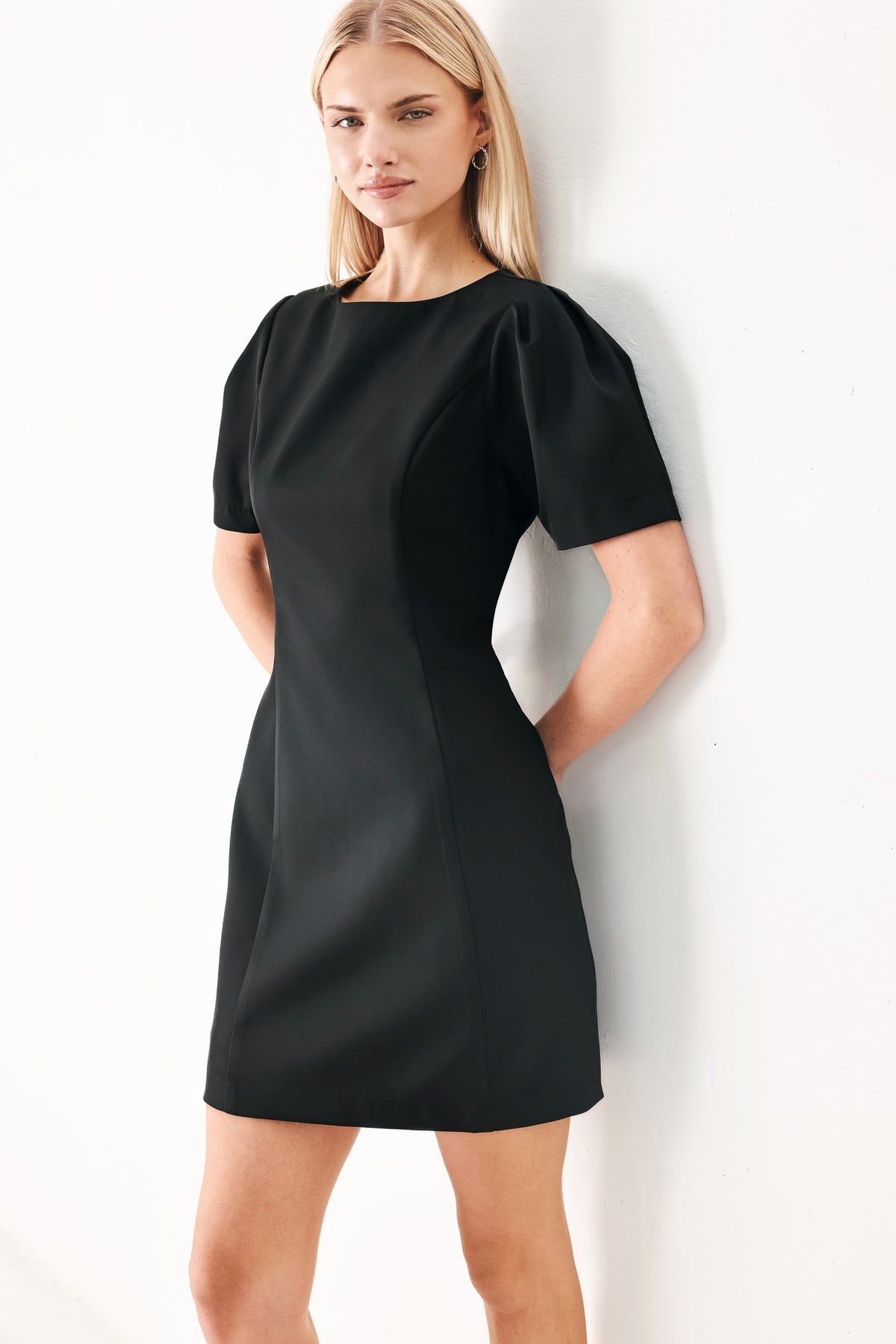 Bateau Mini Crepe Cocktail Sheath Flying Tomato FD2141