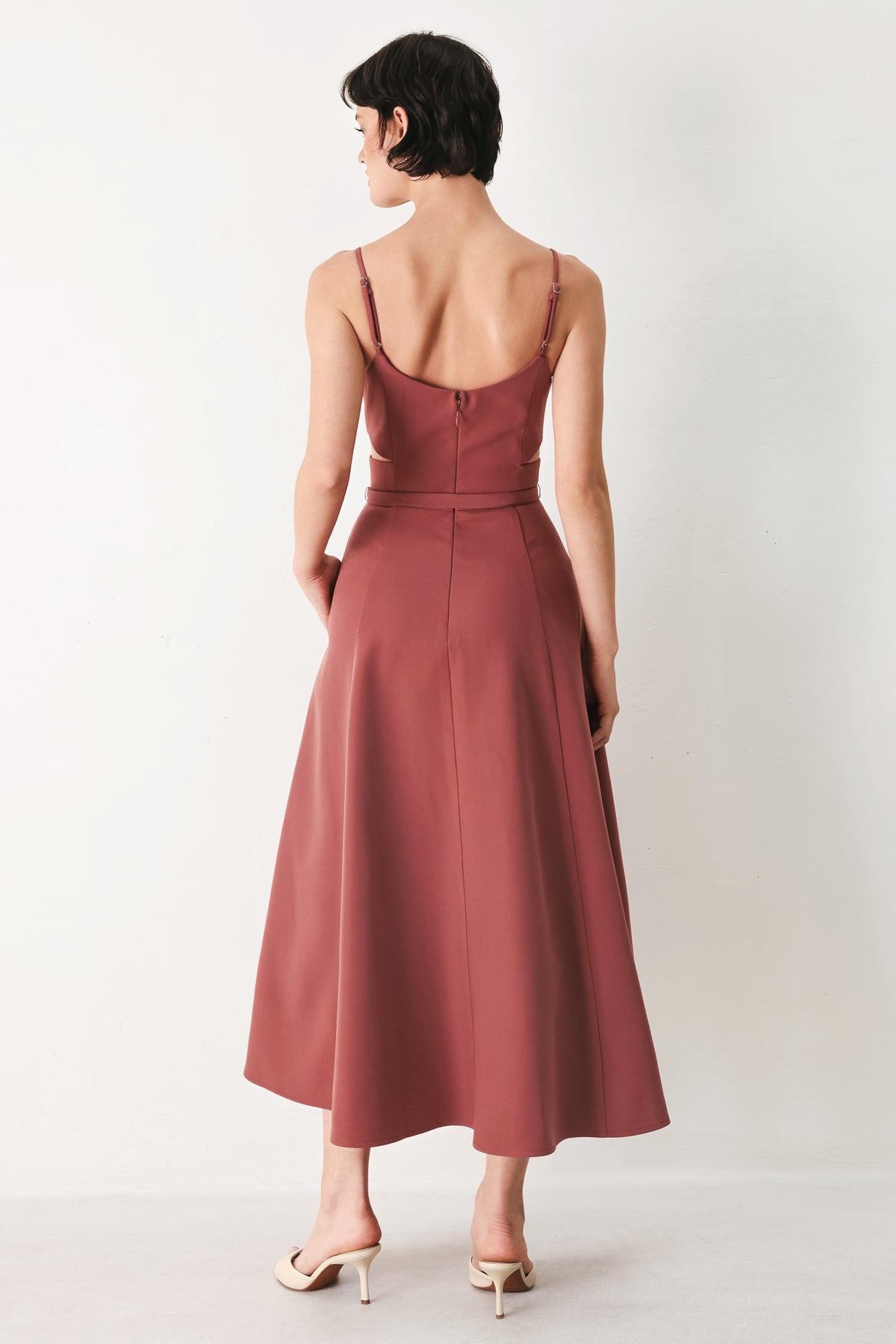 Square Midi Crepe Cocktail A-Line Flying Tomato FD2178