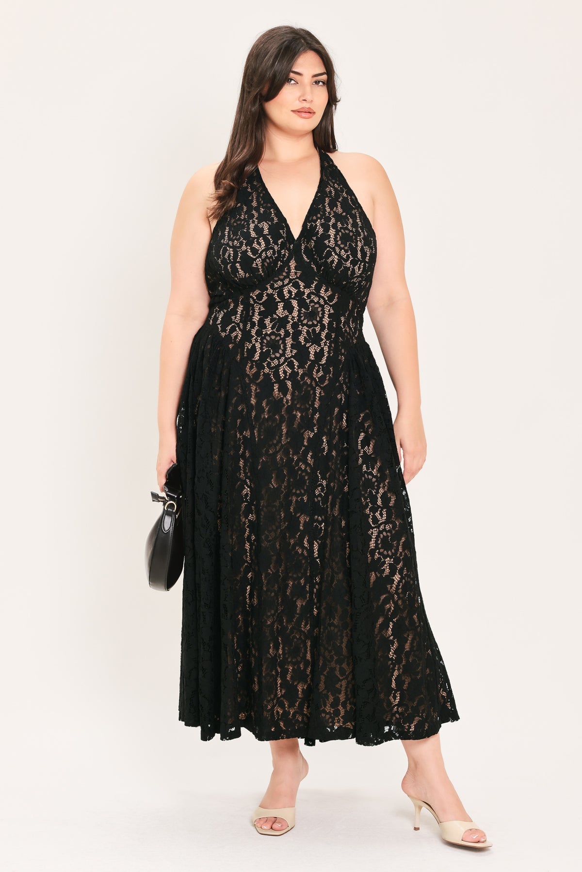 Halter Tea-Length Lace Occasion A-Line Flying Tomato FD2336