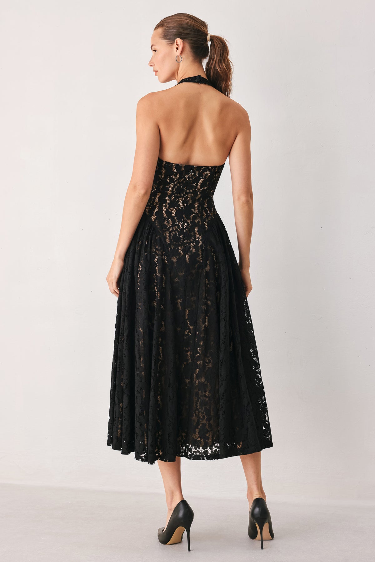 Halter Tea-Length Lace Occasion A-Line Flying Tomato FD2336