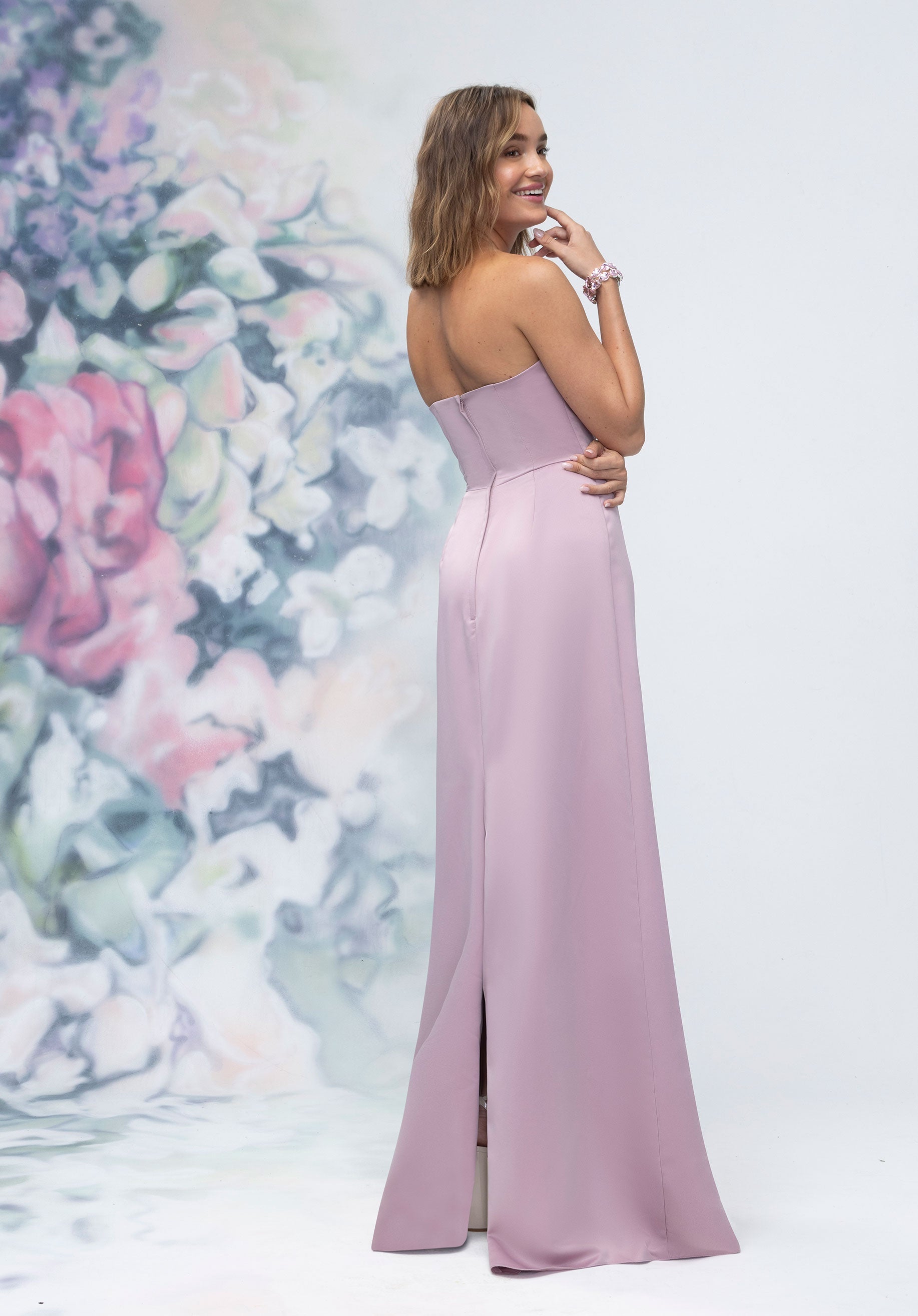 Formal Dresses Evening Formal Long Dress French Lilac-Satin-3030014-Pleated