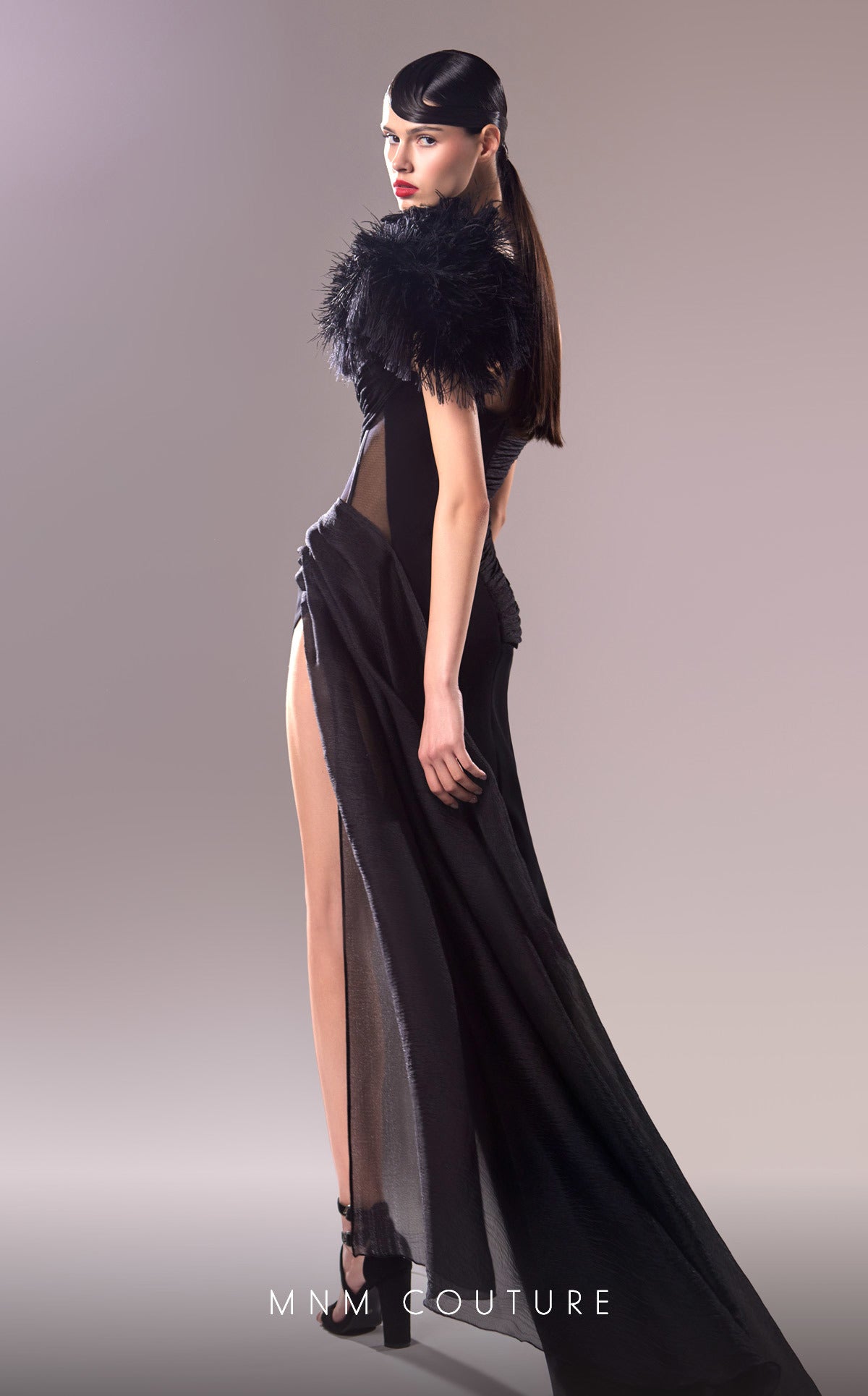 Formal Dresses Fitted Long Formal Detachable Skirt Prom Dress Black