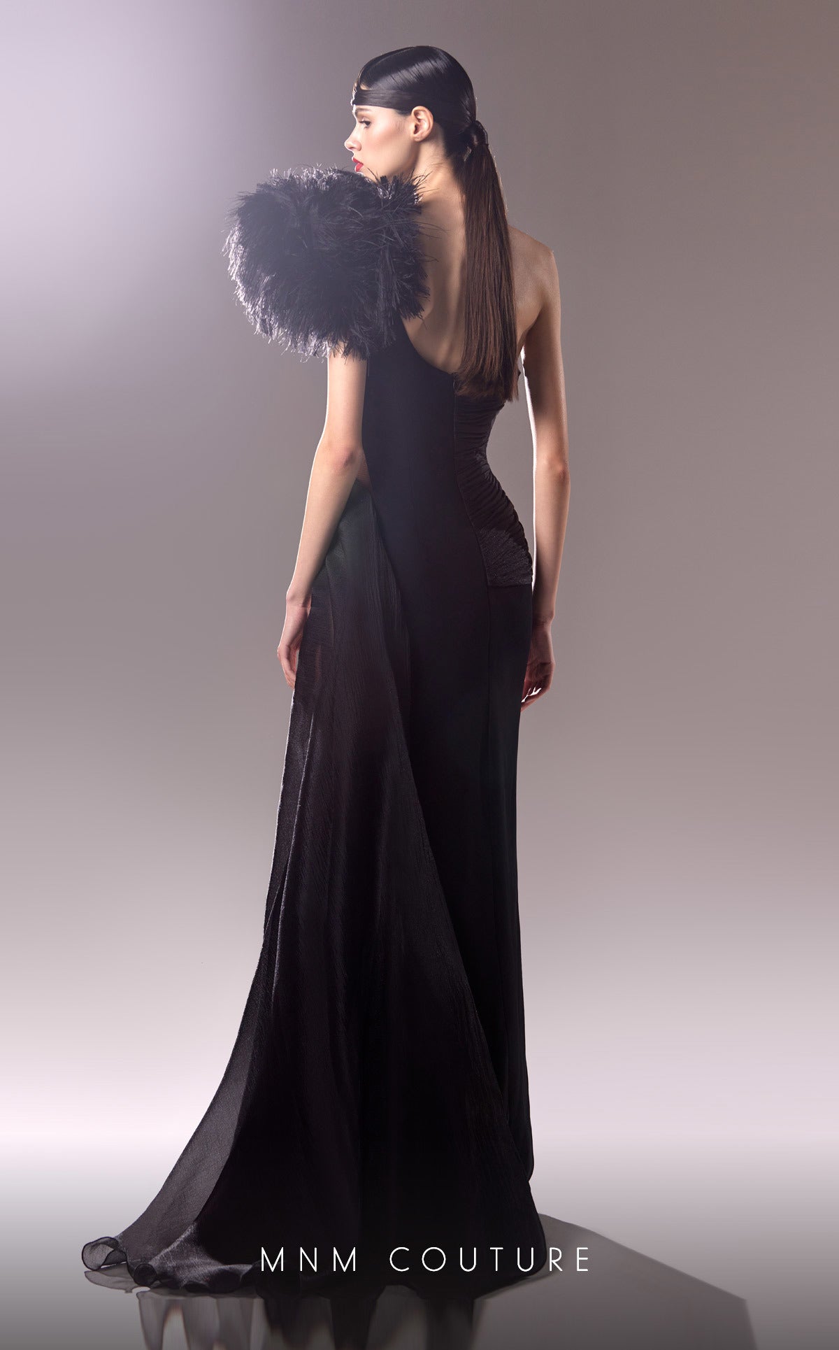 Formal Dresses Fitted Long Formal Detachable Skirt Prom Dress Black