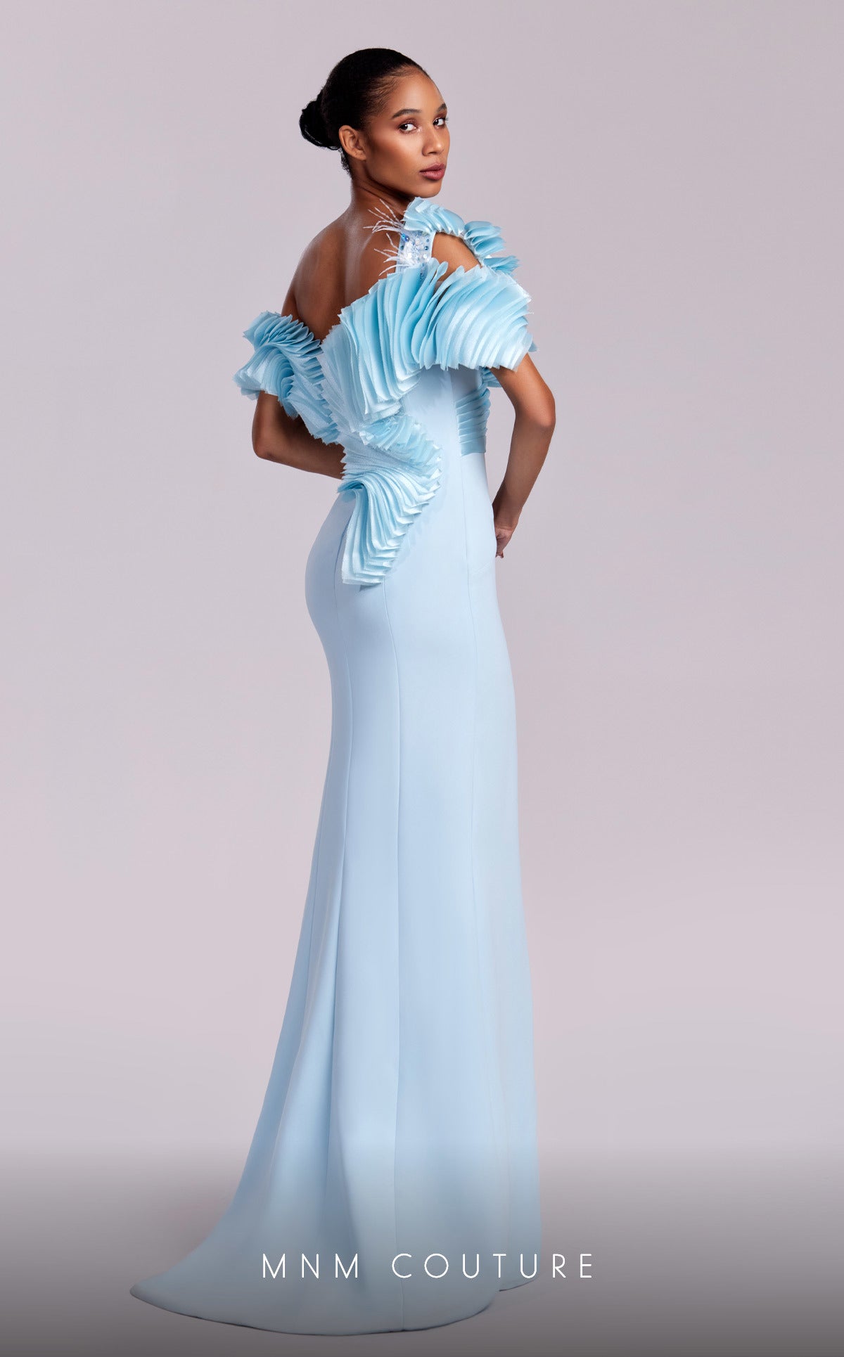 Prom Dresses Beaded Sequin Formal Long Prom Dress Light Blue