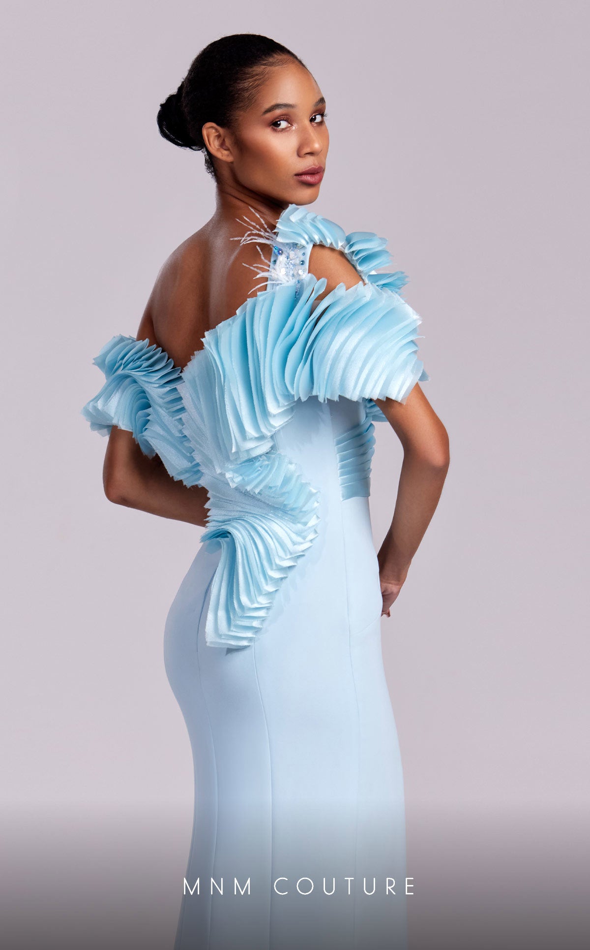 Prom Dresses Beaded Sequin Formal Long Prom Dress Light Blue