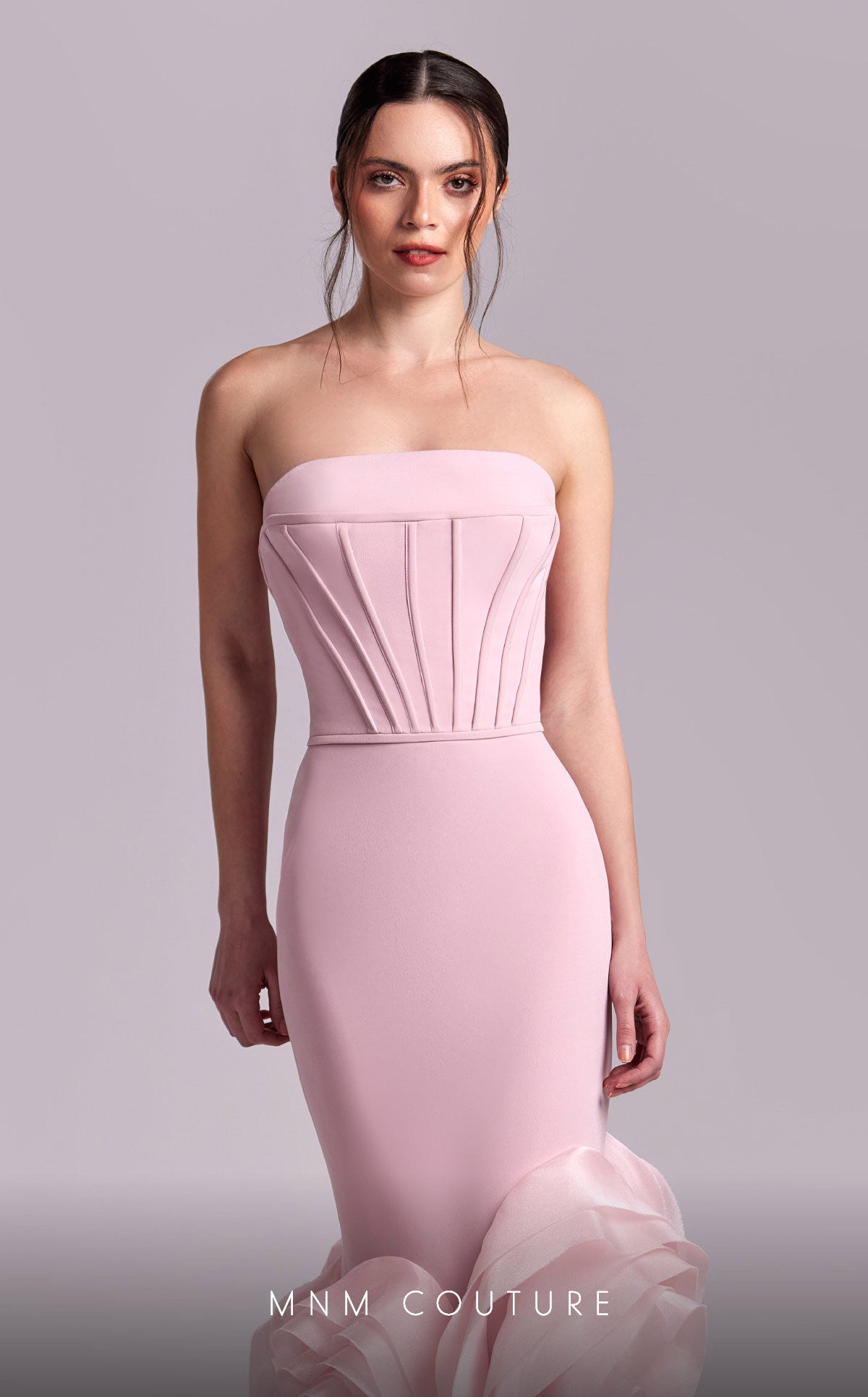 Prom Dresses Mermaid Long Formal Ruffle Prom Dress Pink