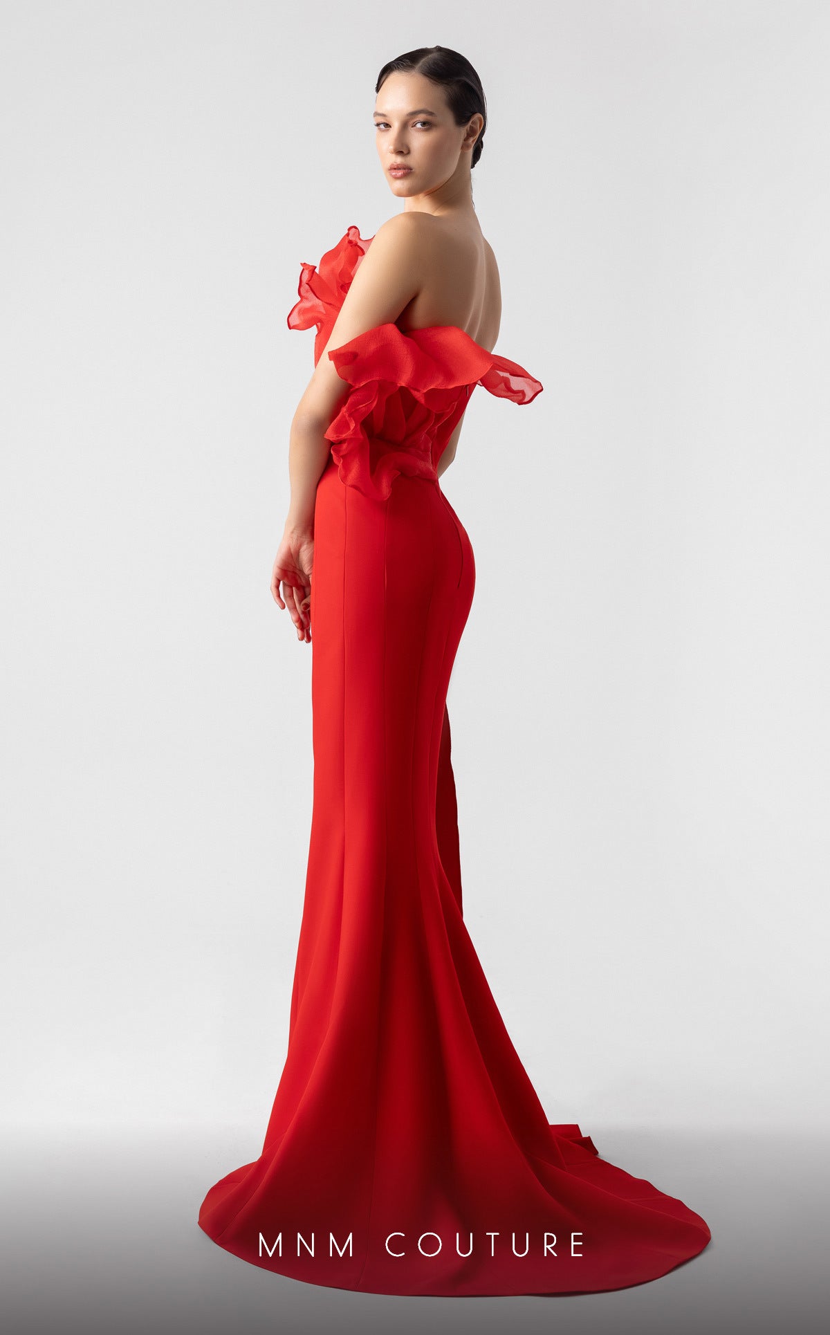 Prom Dresses Ruffle Long Formal Prom Dress Red