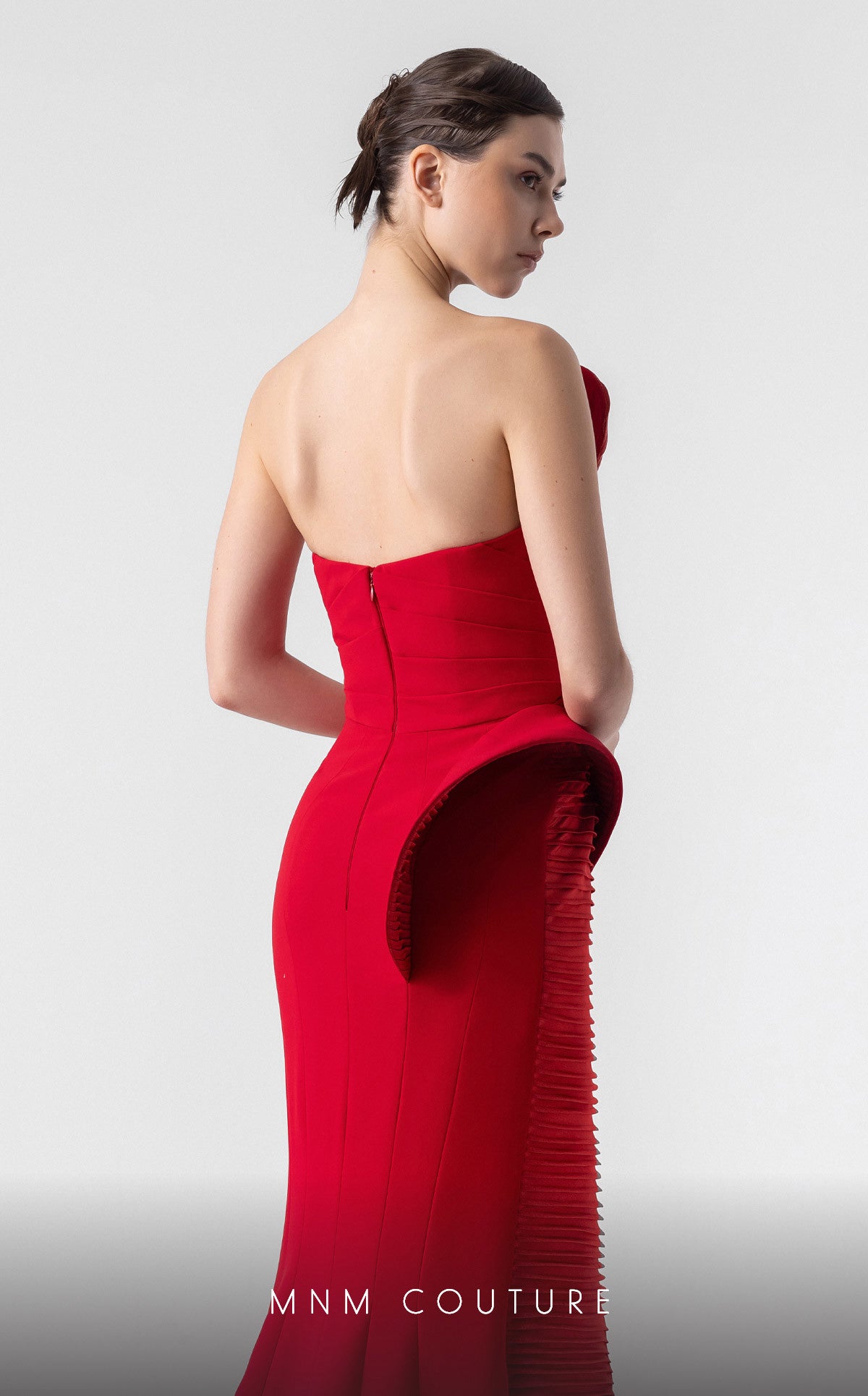 Prom Dresses Pleated Long Formal Prom Dress Red