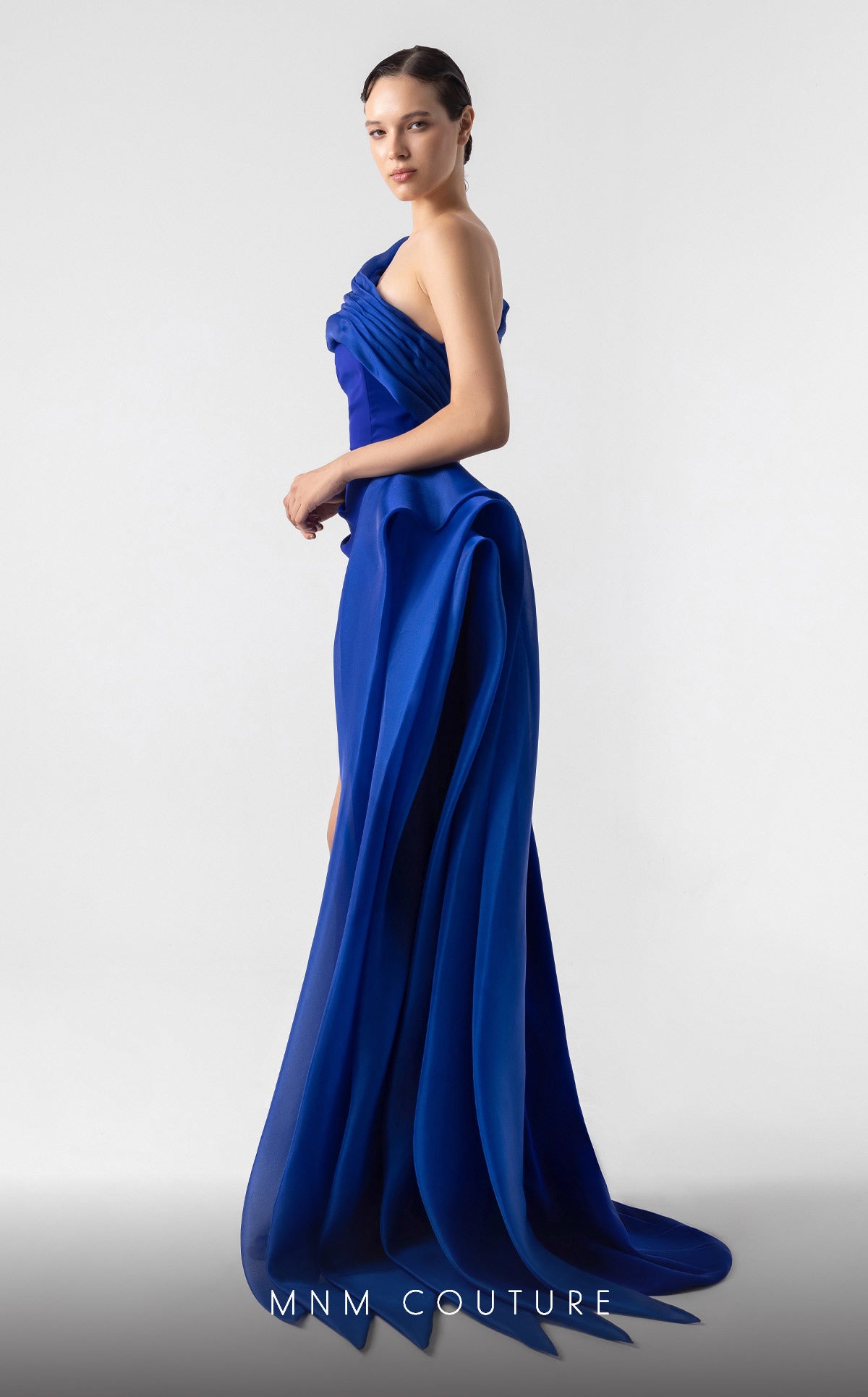 Formal Dresses Long Prom Formal Fitted Slit Evening Dress MNM Couture G1941 Royal Blue