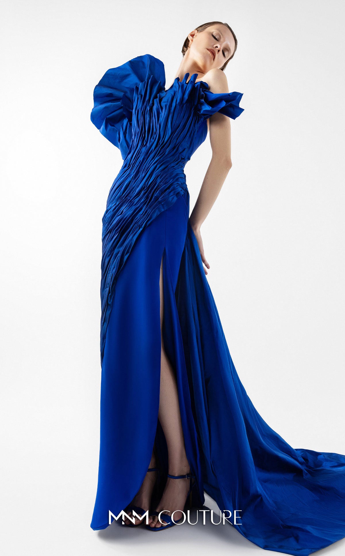 Prom Dresses Long Formal Slit Evening Prom Dress MNM Couture G2019 Royal Blue