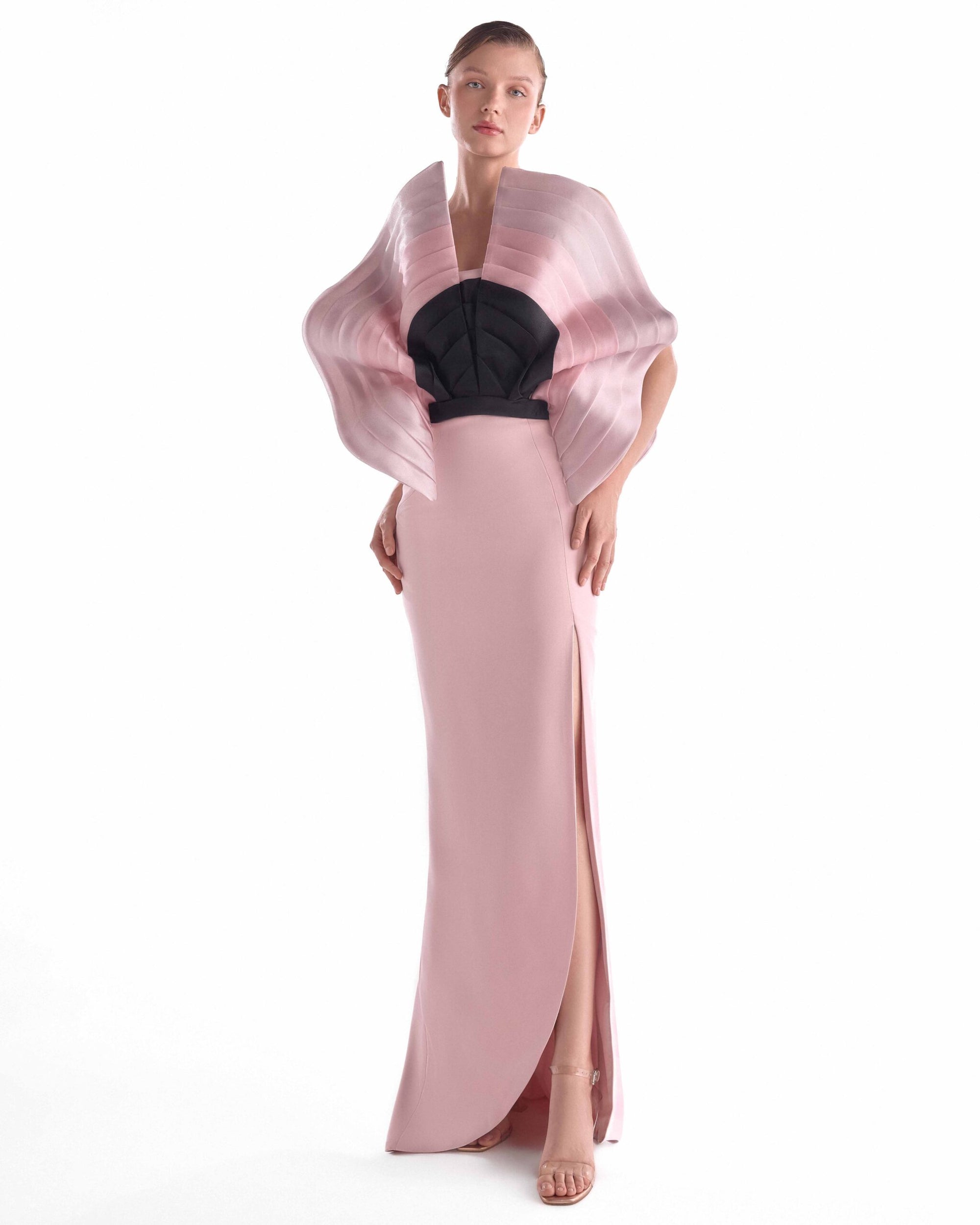 Strapless Straight Neck Floor-Length Satin Formal Sheath/Column MNM Couture G2127