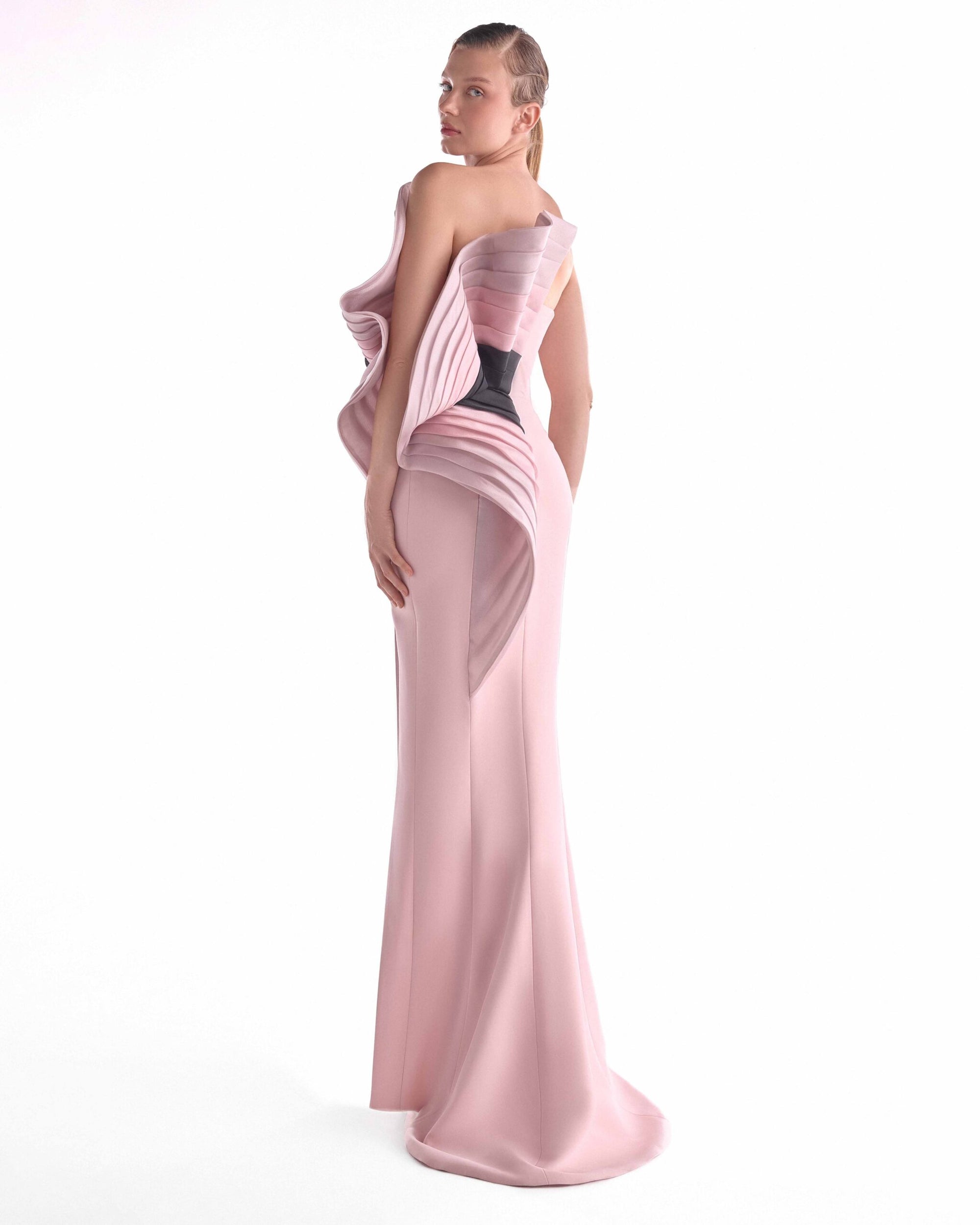Strapless Straight Neck Floor-Length Satin Formal Sheath/Column MNM Couture G2127