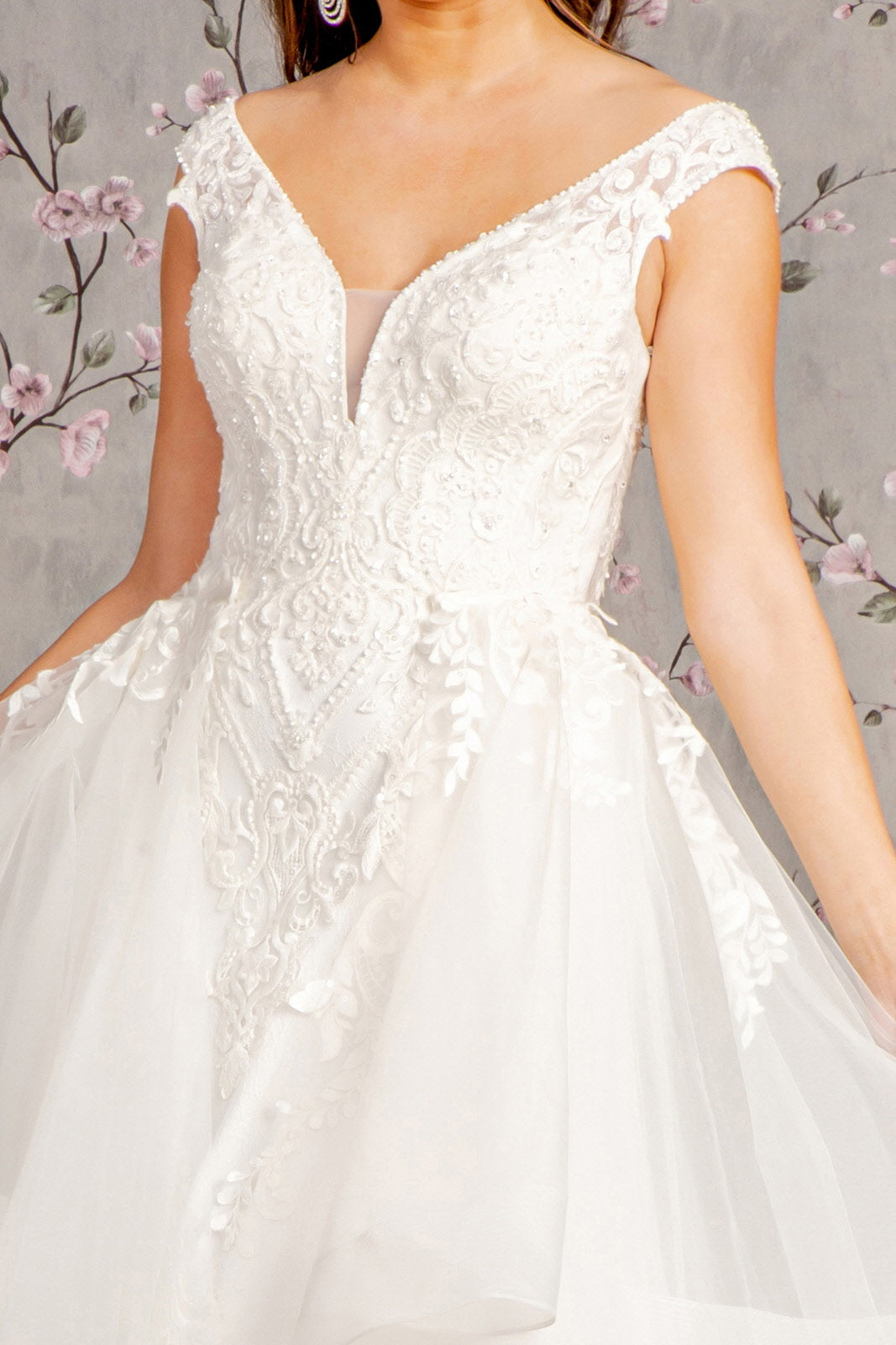 Wedding Dresses Detachable Waist Layered Drape Mermaid Wedding Gown Ivory