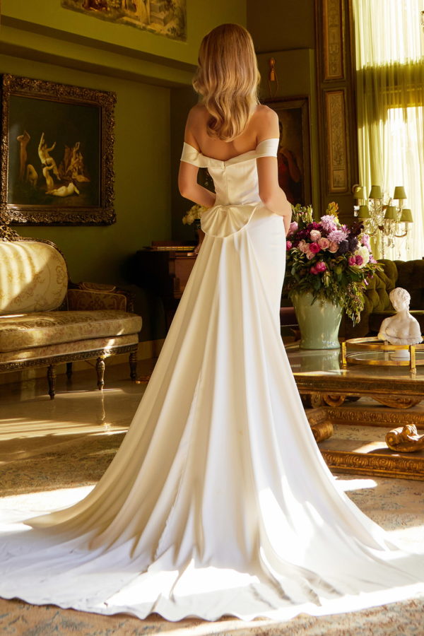 Wedding Dresses Simple Long Fitted Wedding Dress Ivory