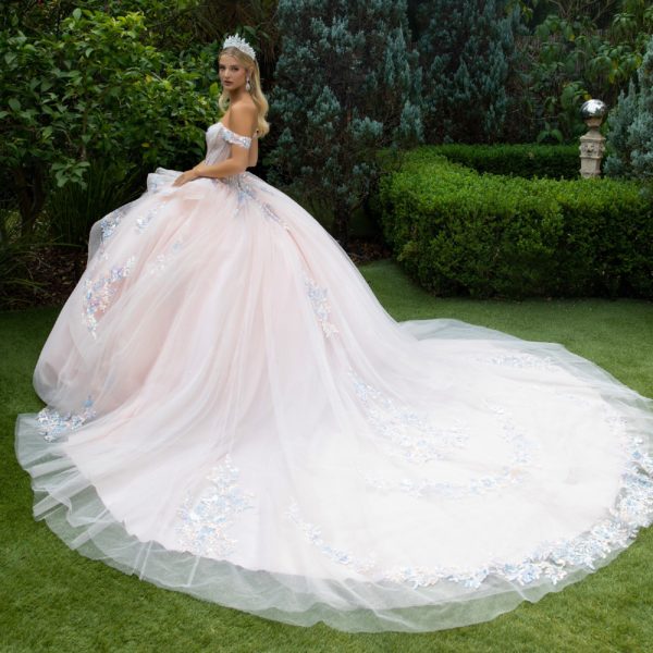 Quinceniera Dresses Glitter Sequin Ball Gown Sweet 16 Quinceanera Dress Blush