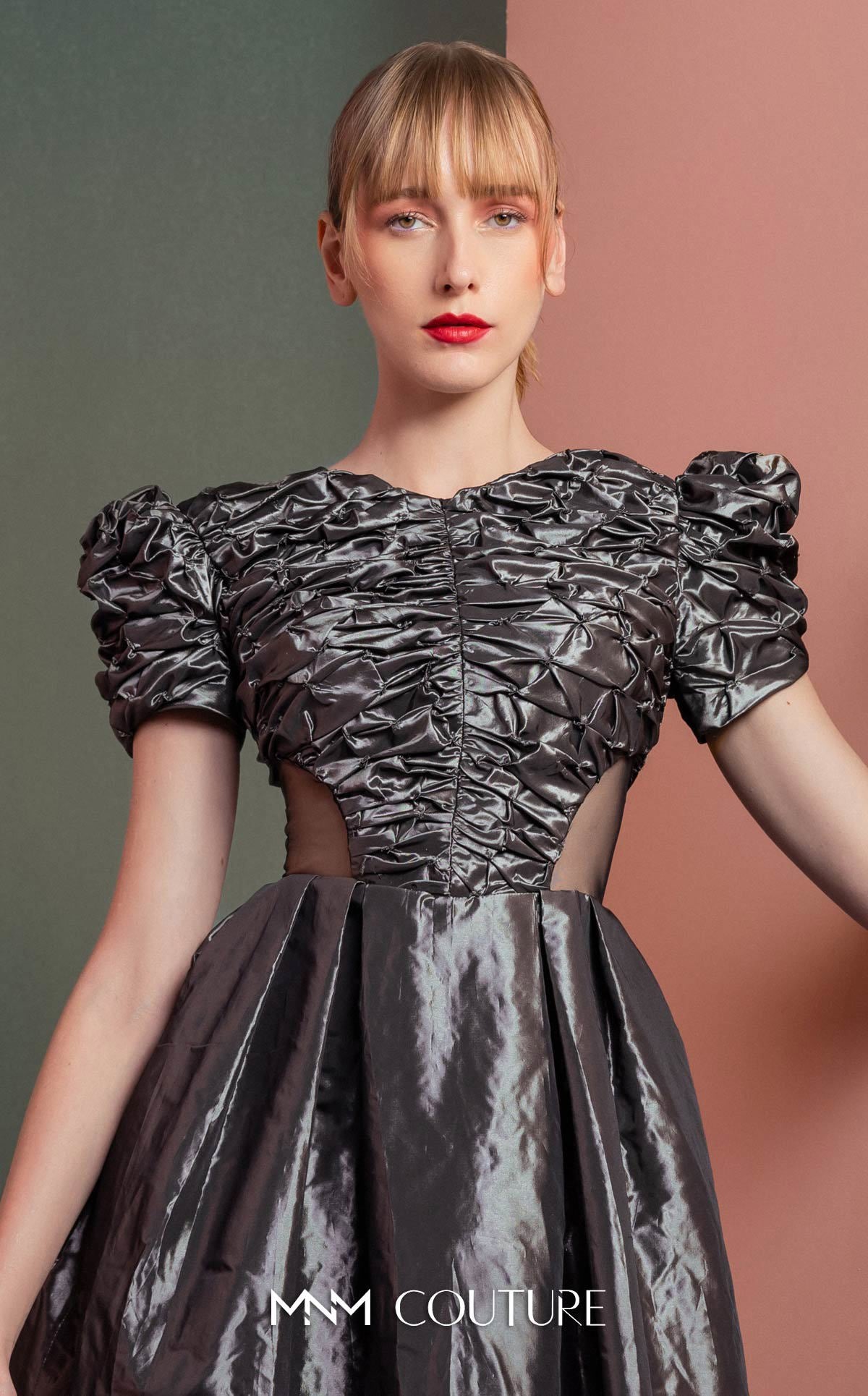 Cocktail Dresses Tea Length Evening A Line Cocktail Dress MNM Couture GOF2512 Antrasit