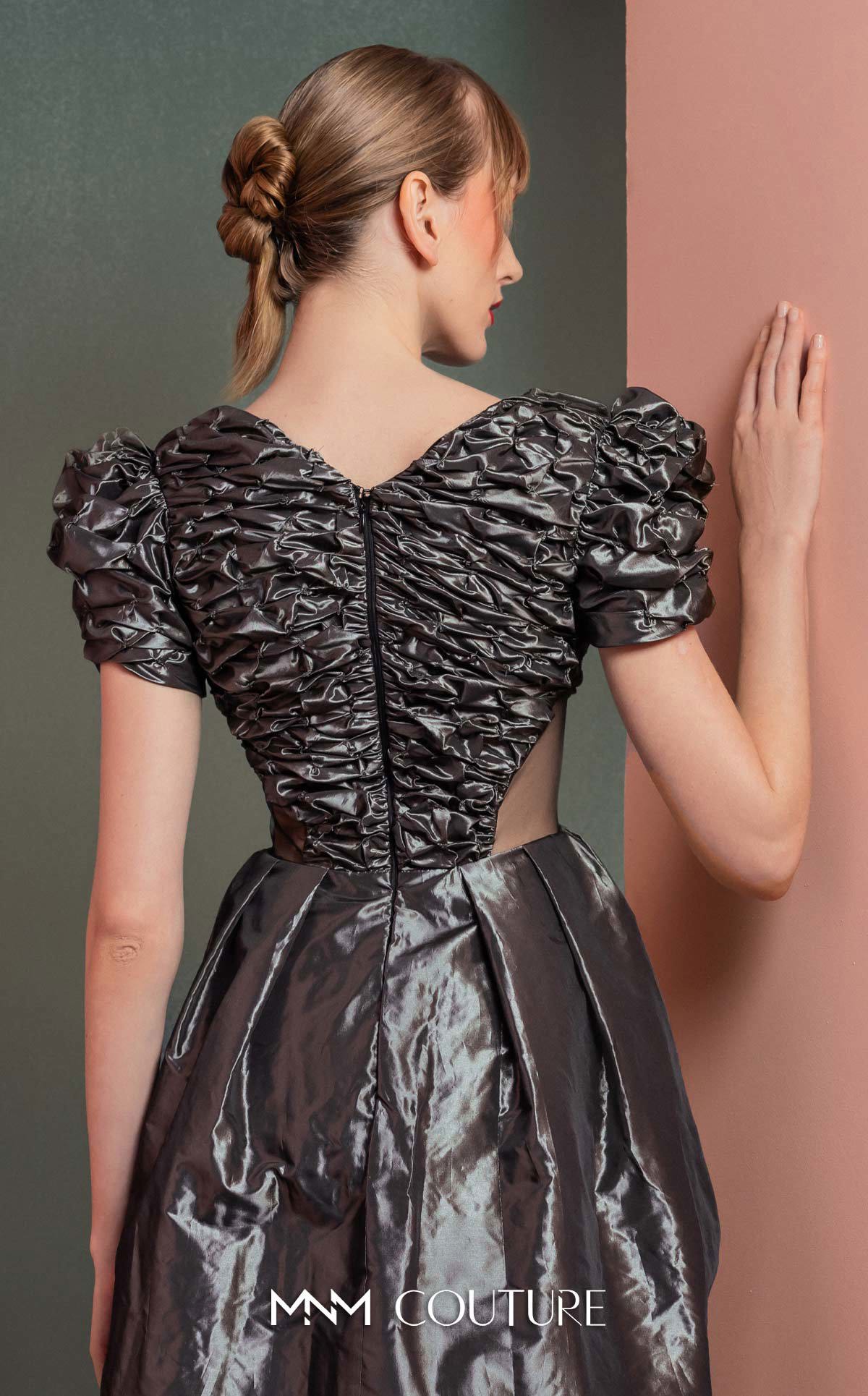Cocktail Dresses Tea Length Evening A Line Cocktail Dress MNM Couture GOF2512 Antrasit