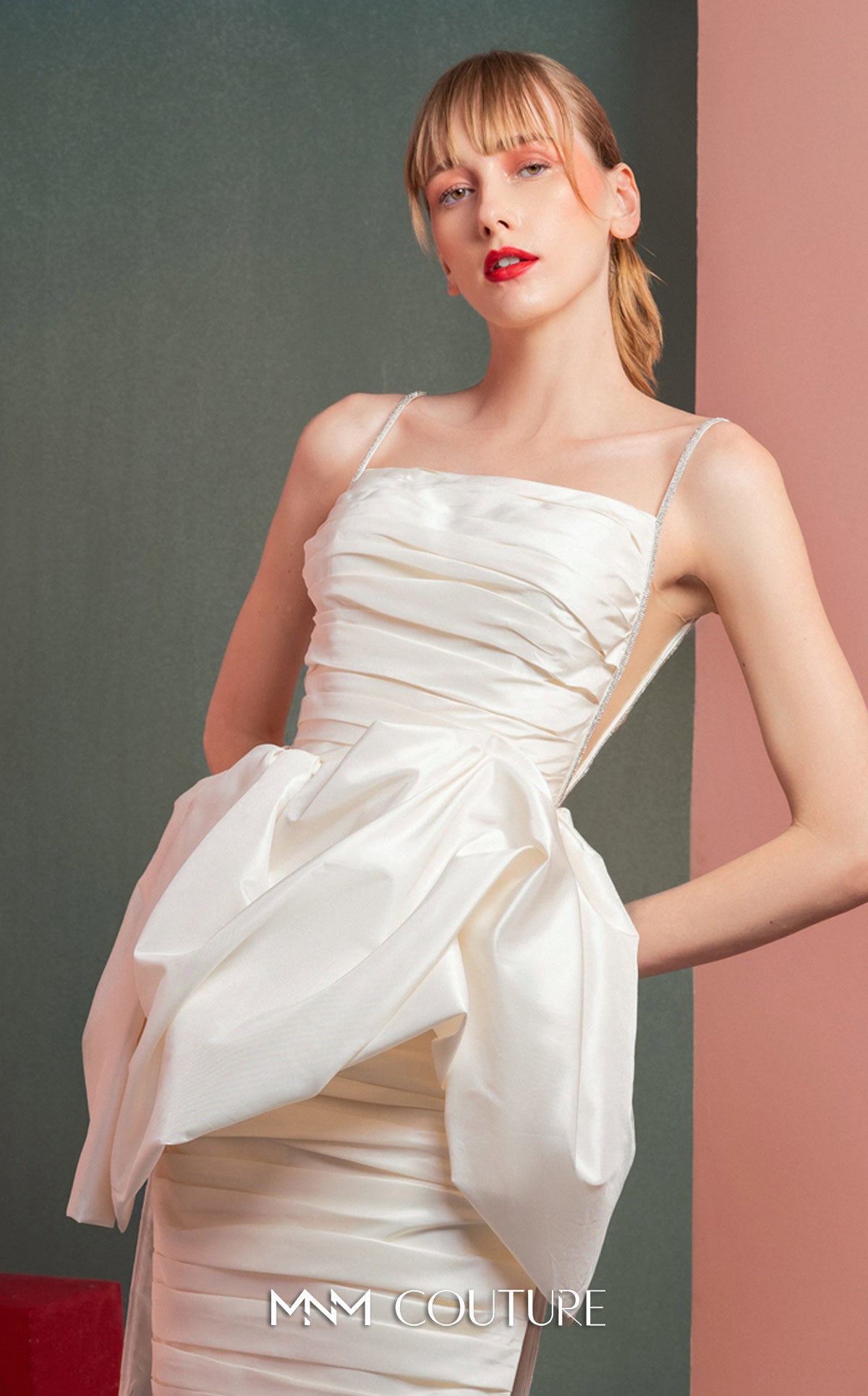 Cocktail Dresses Short Cocktail Evening Mini Dress MNM Couture GOF2535 Off White